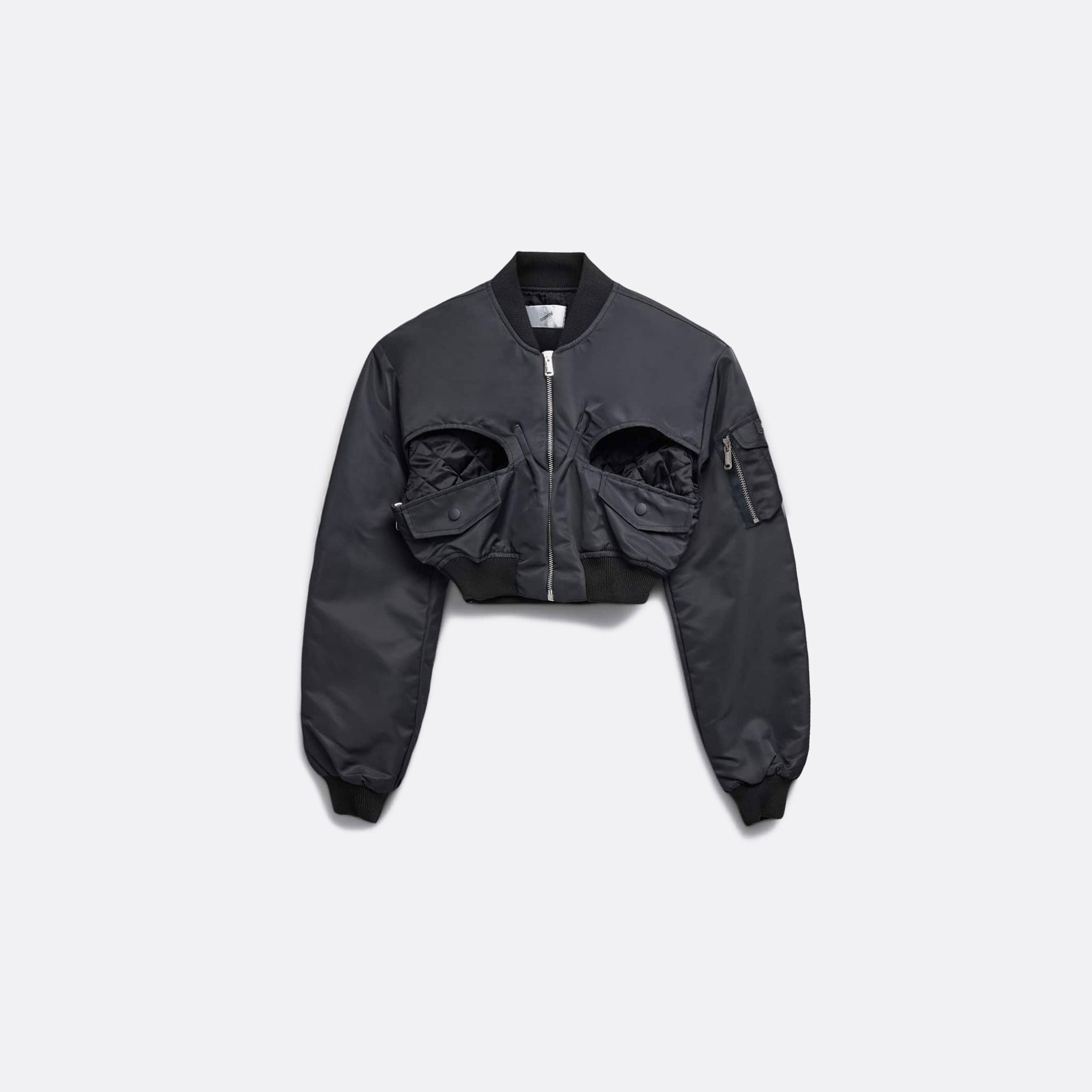 Coperni Cut-Out Cropped Bomber Jacket