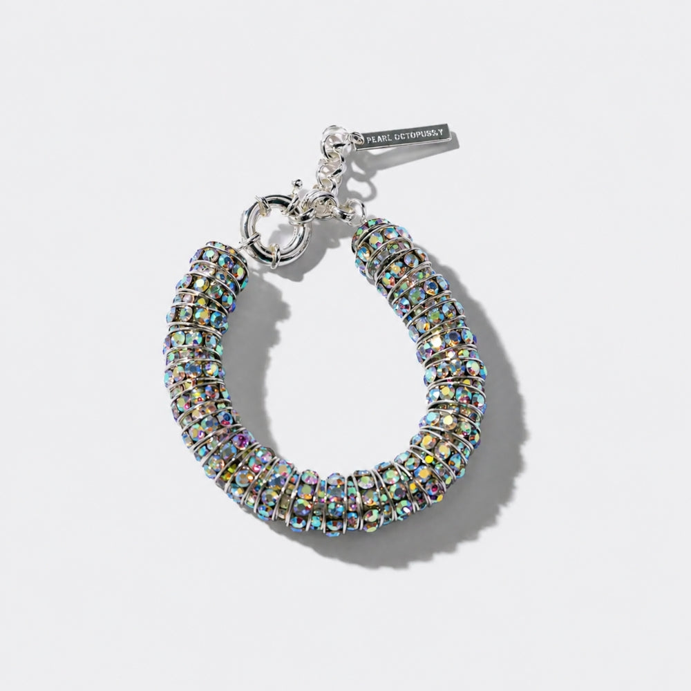 Statement crystal bracelet with multicolored stones and silver-tone details – shop designer jewelry at ELLIS ROSCH