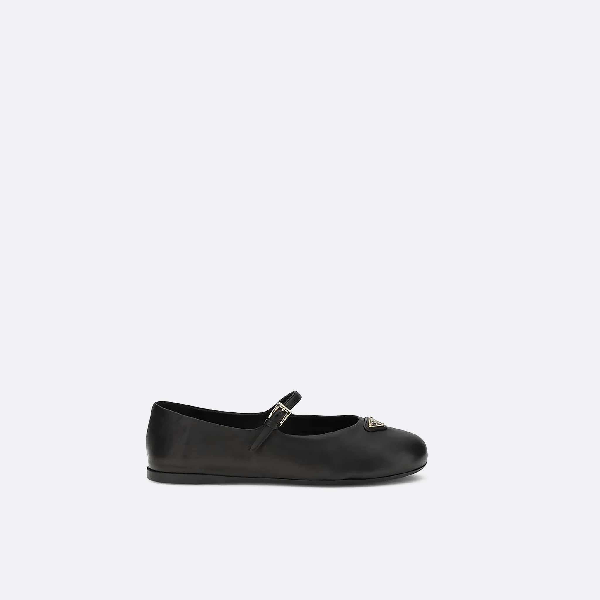 Nappa Leather Ballerinas from Prada in Black