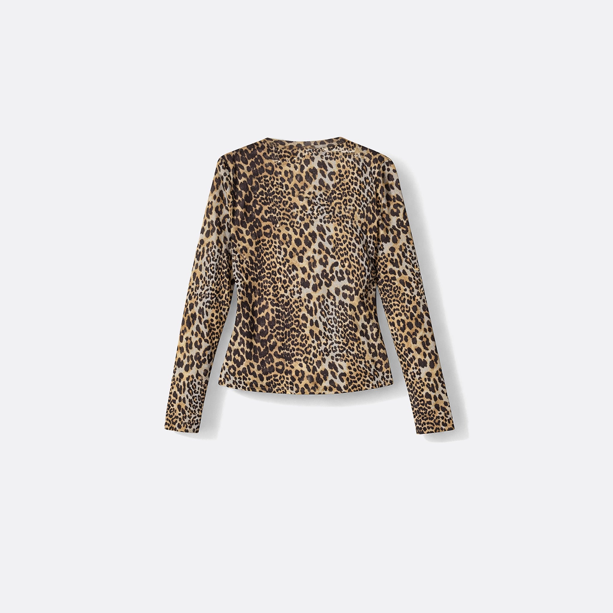 The Leopard Mesh Blouse from Ganni