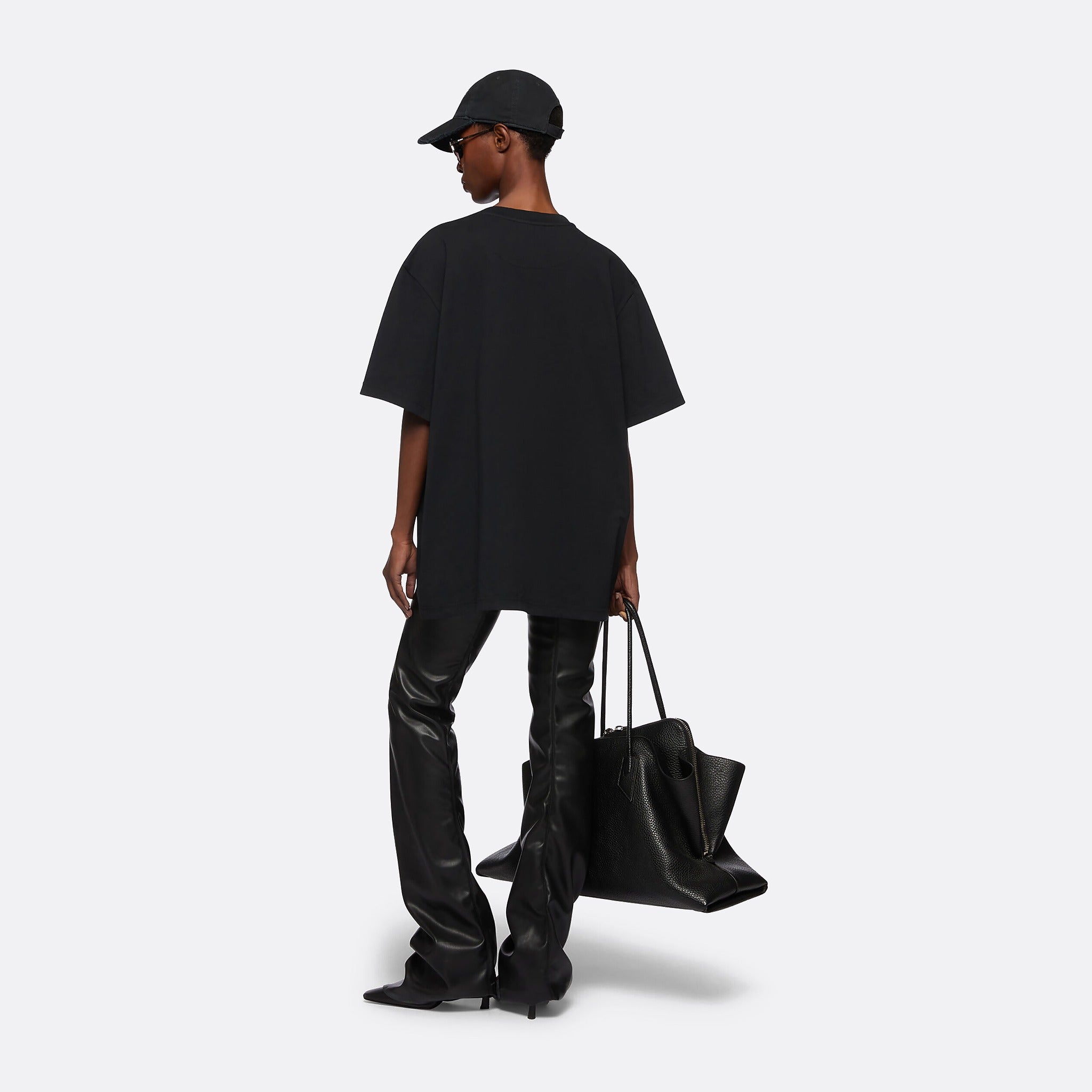 Oversized Washed T-shirt The Attico in Black