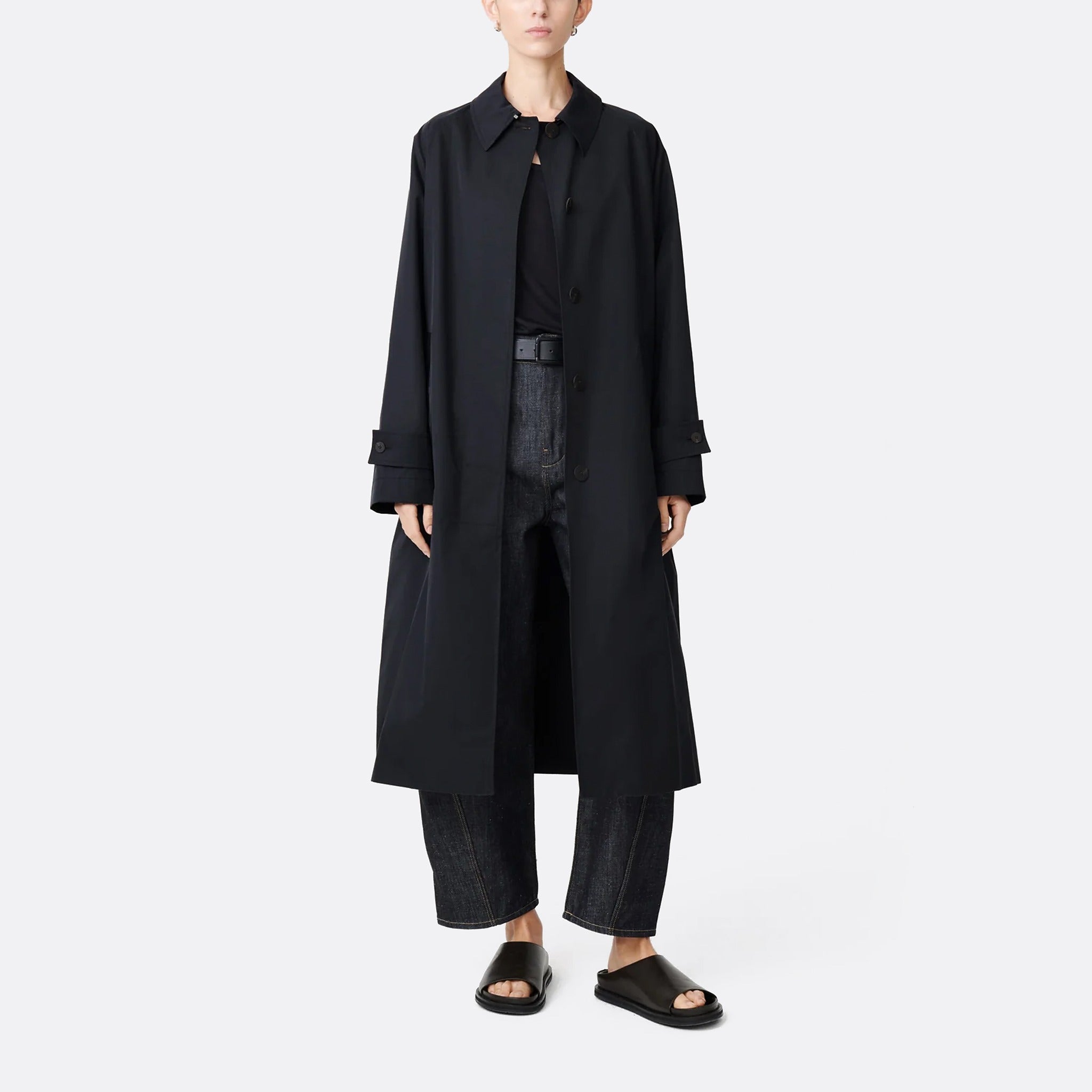 The Holin Technical Cotton Coat from Studio Nicholson in Navy