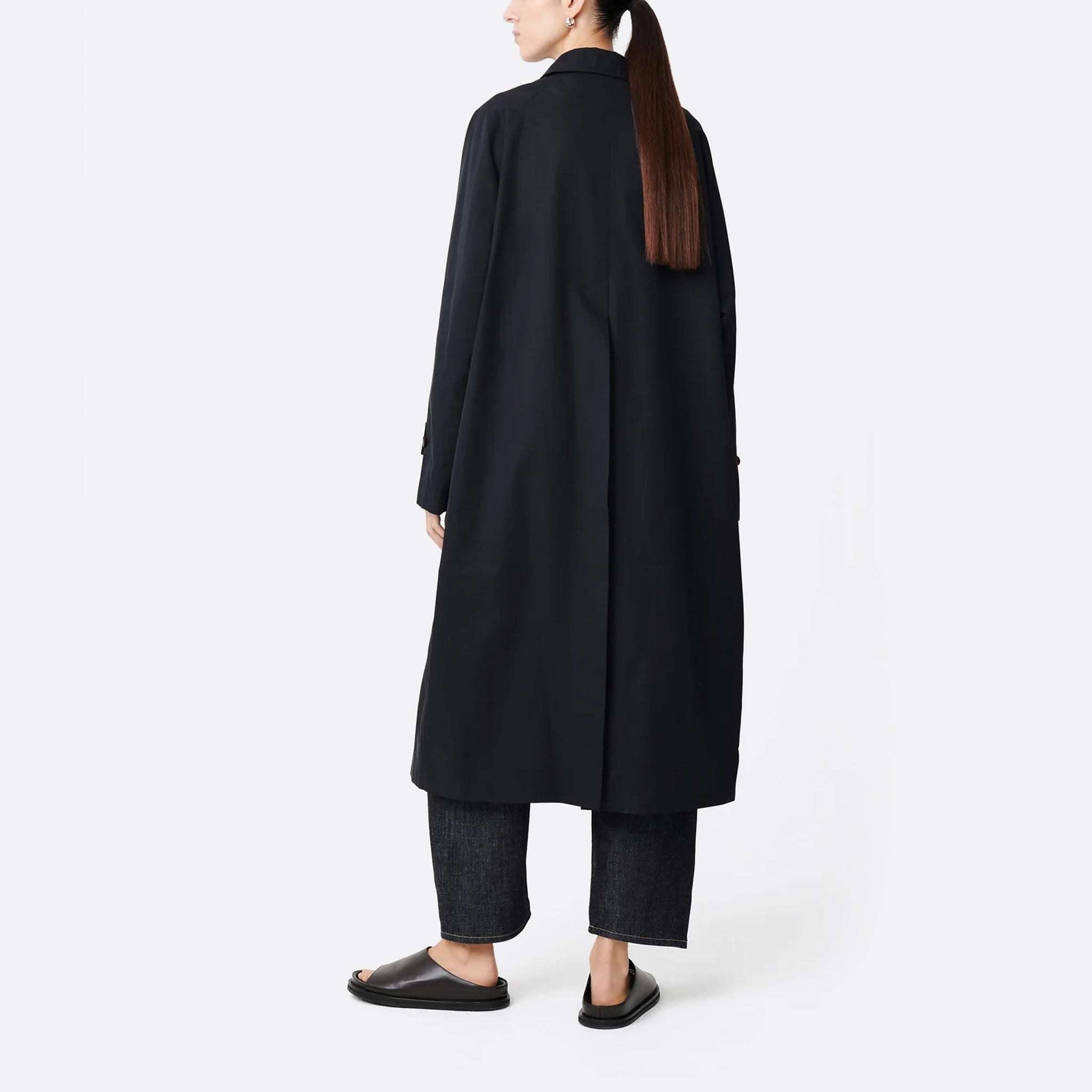 The Holin Technical Cotton Coat from Studio Nicholson in Navy