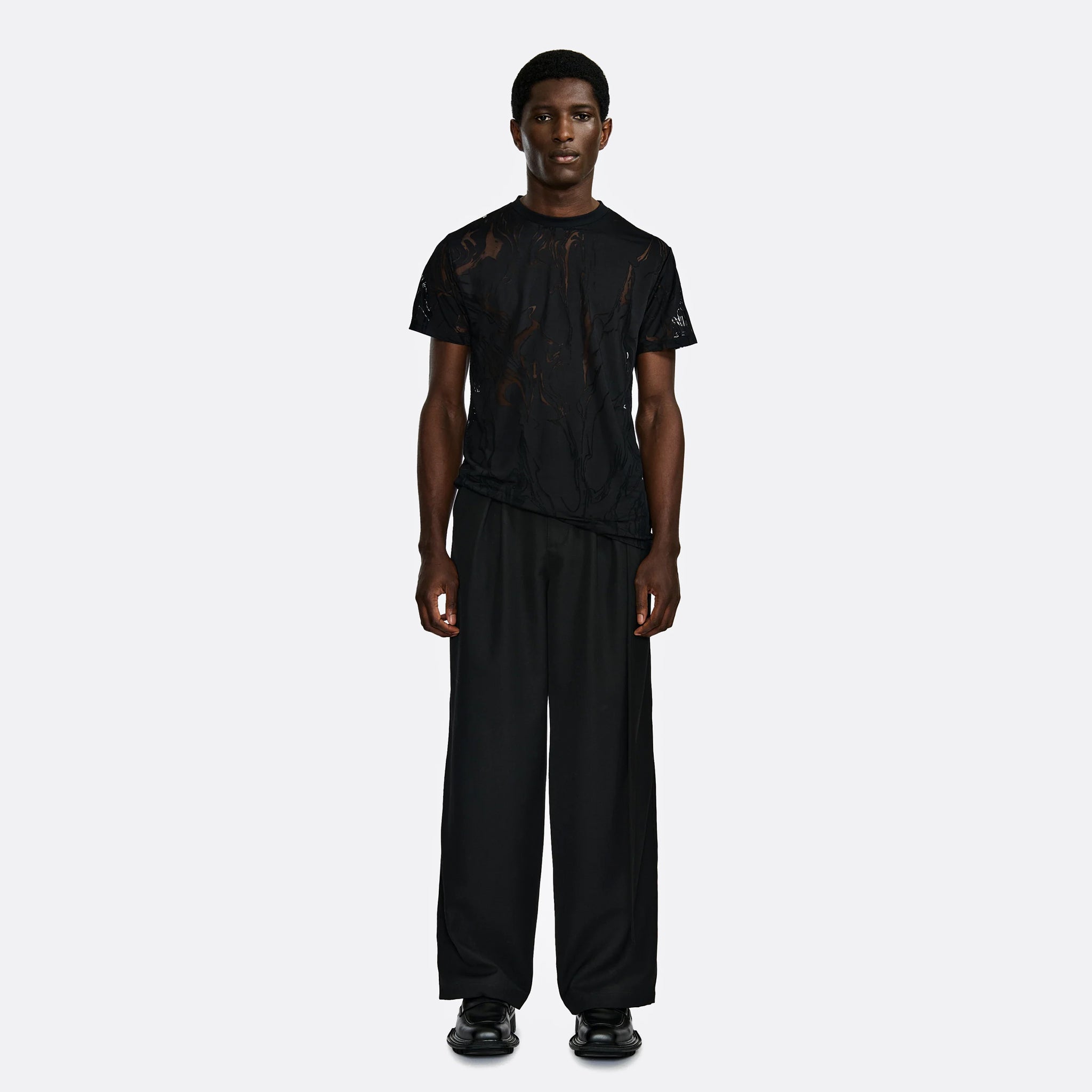 LGN Louis Gabriel Nouchi T-Shirt in Marbled Devoured Jersey