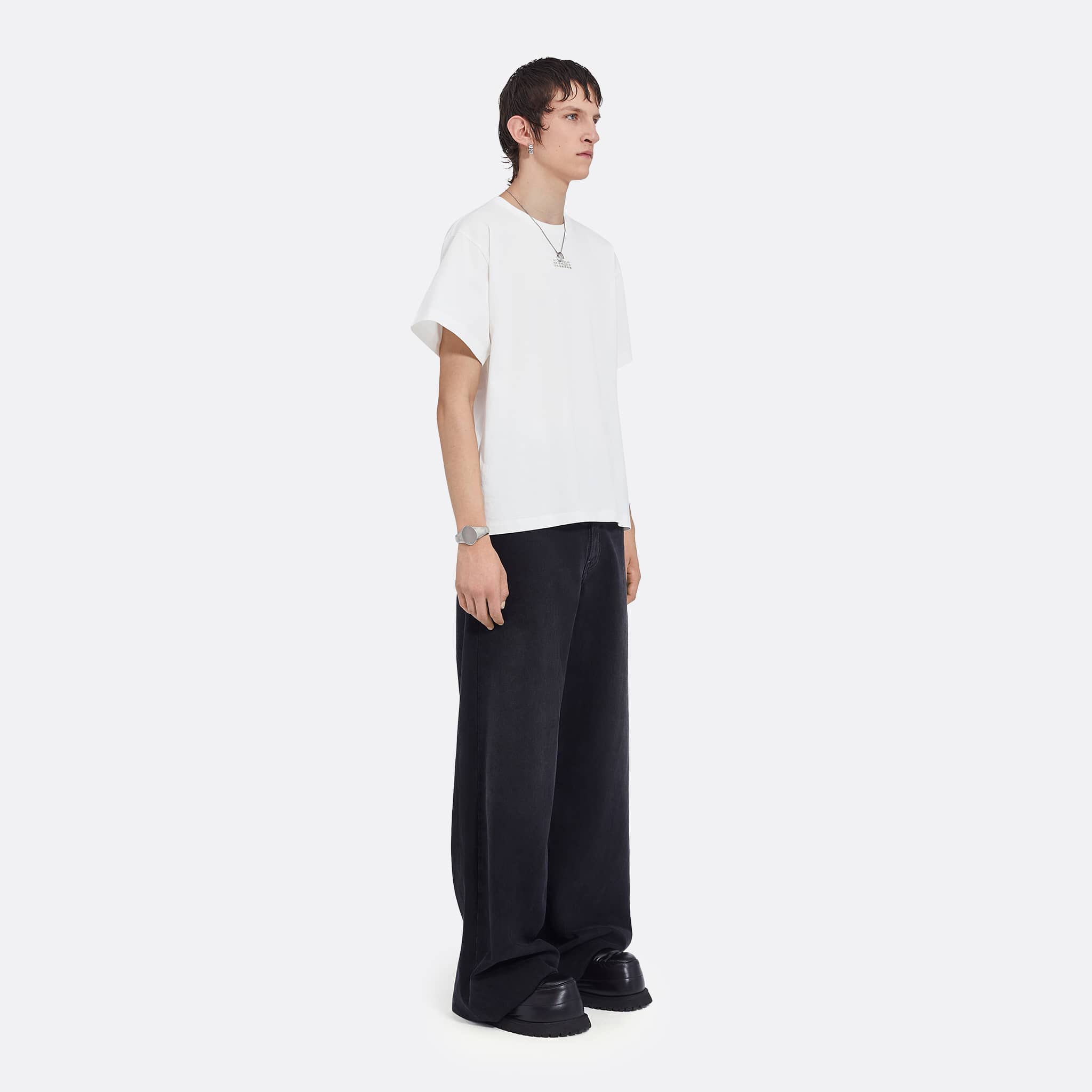 Numeric Cotton T-Shirt in white by MM6 Maison Margiela