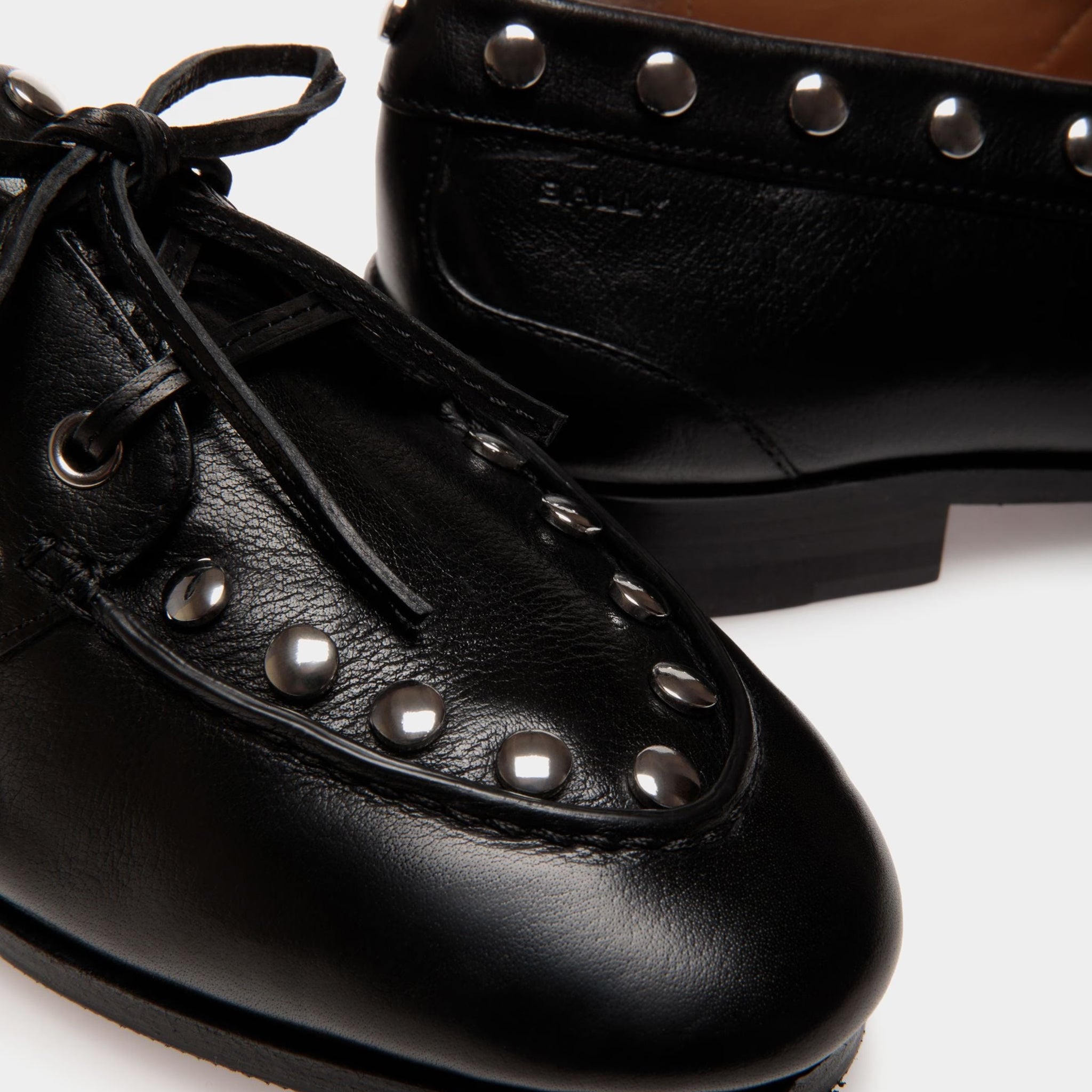 BALLY Plume Moccasin in Black Leather