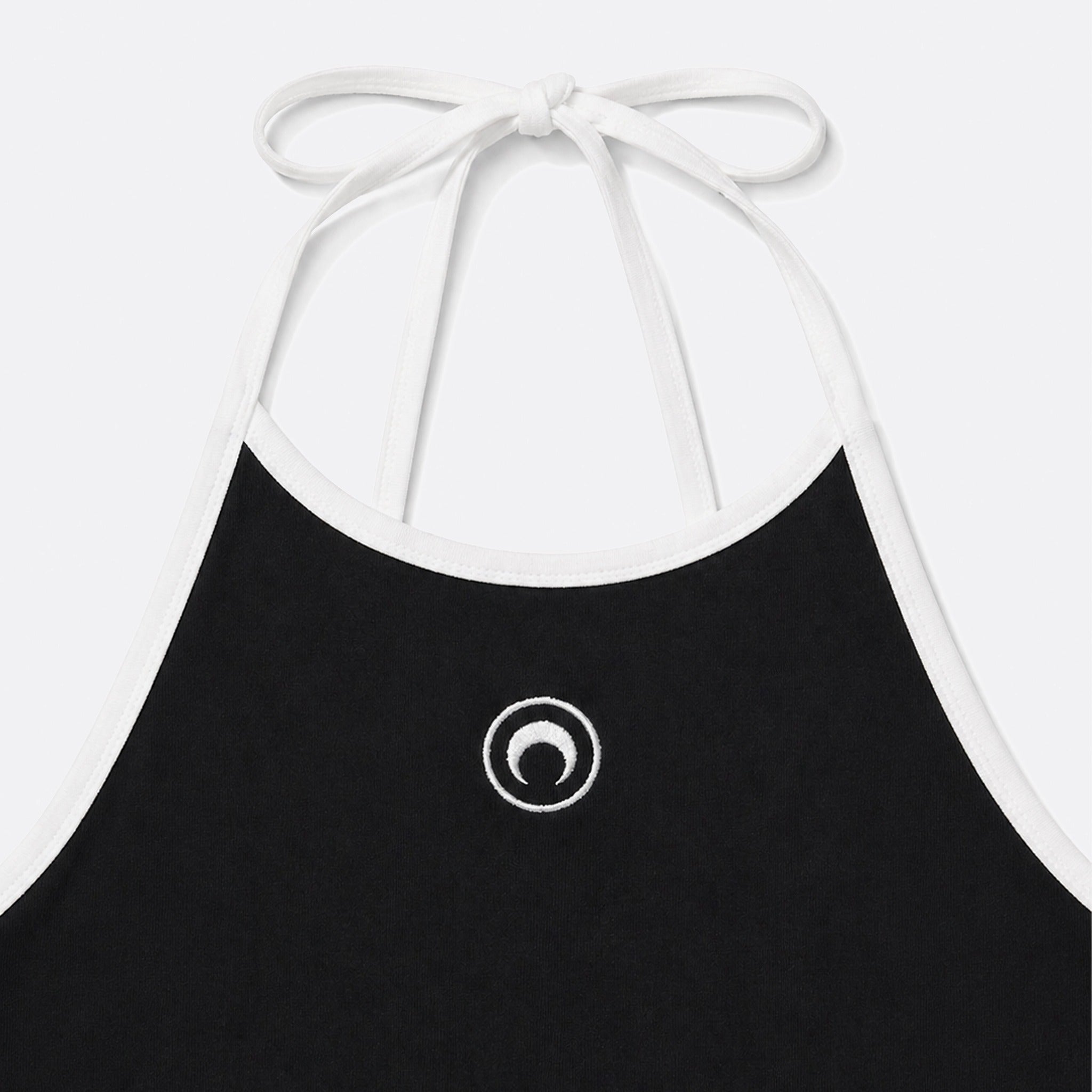 Moon Logo Bicolor Halter Tank Top from Marine Serre