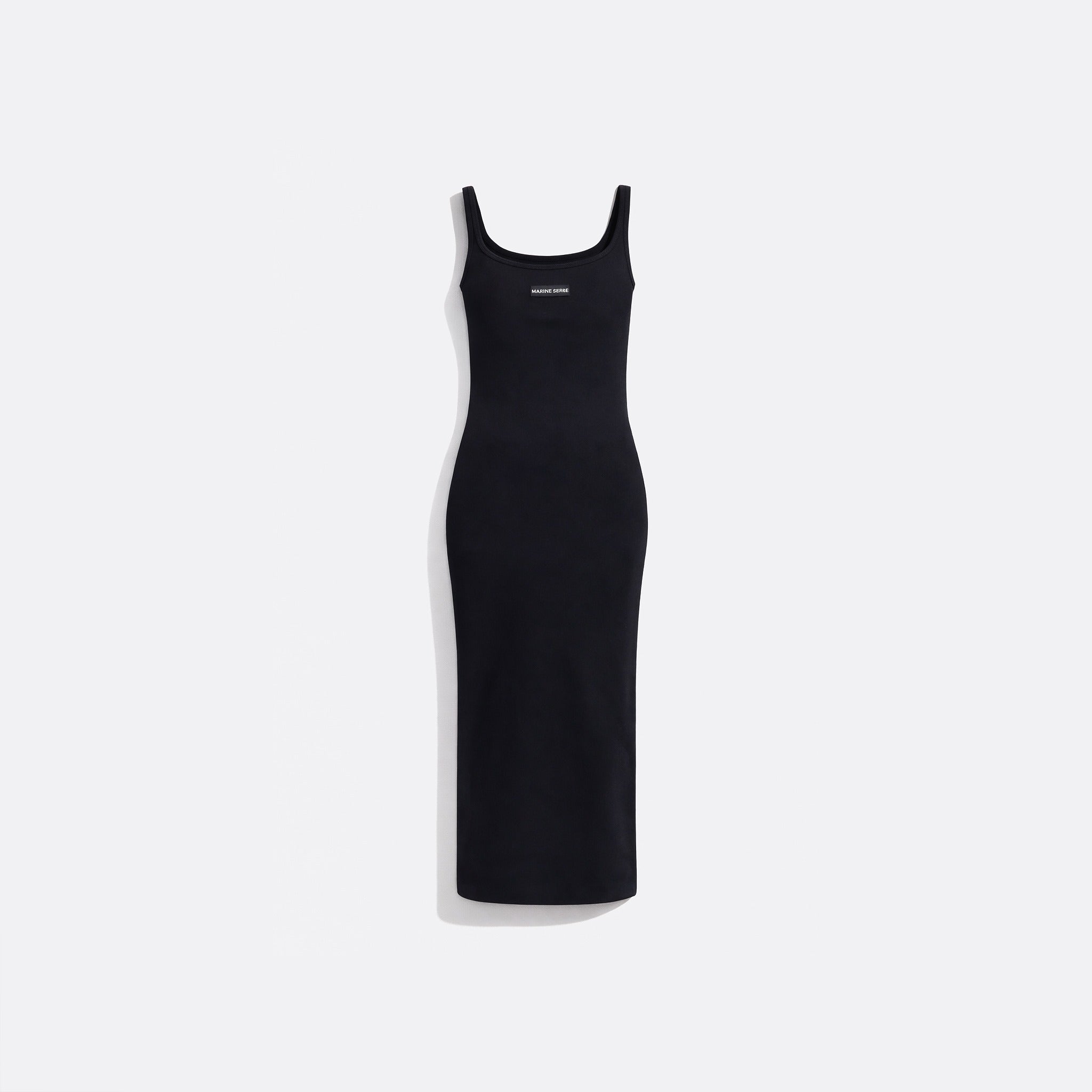 Moon Logo Ribbed Jersey Long Dress