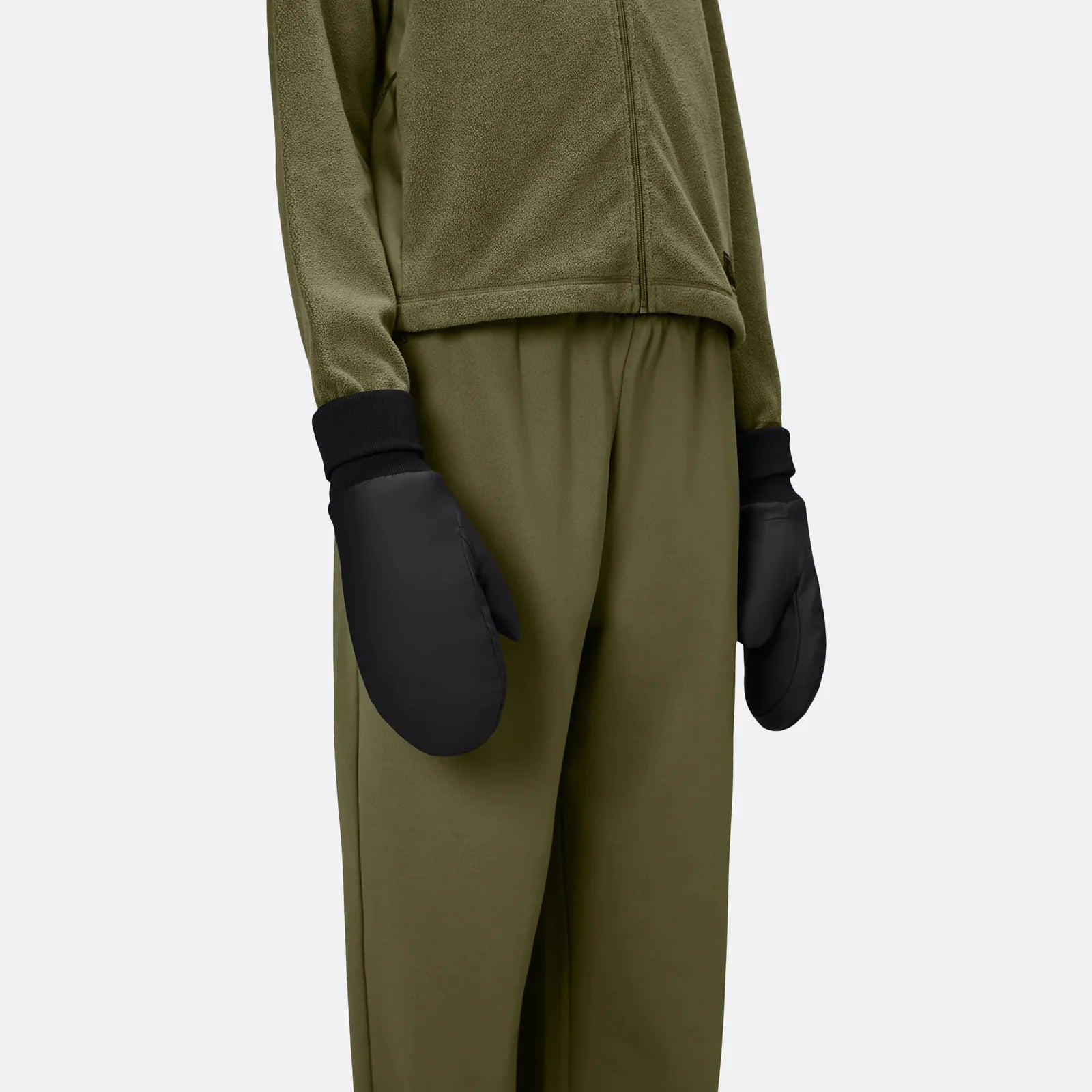 RAINS Alta Puffer Mittens in Black