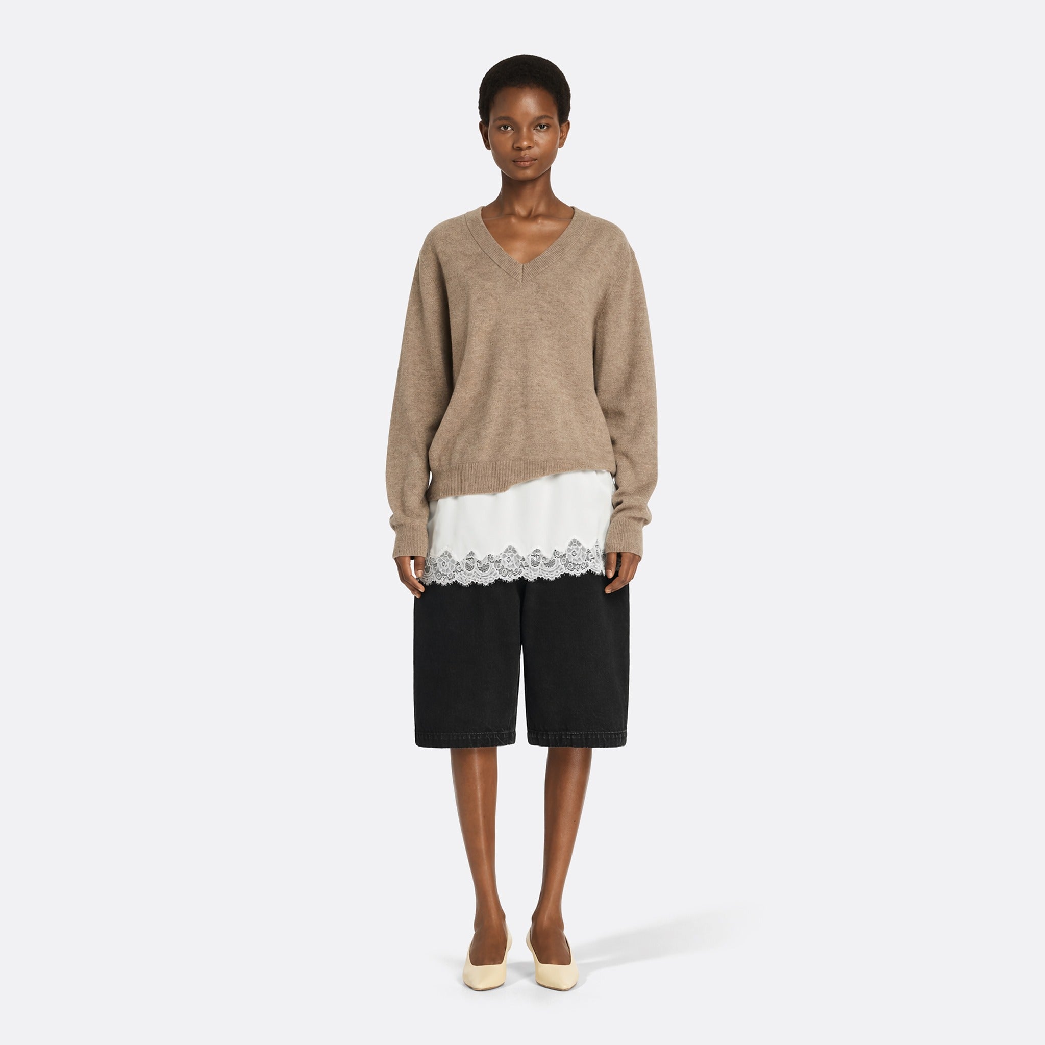 Entire Studios Spar Denim Shorts in Magnetite Black