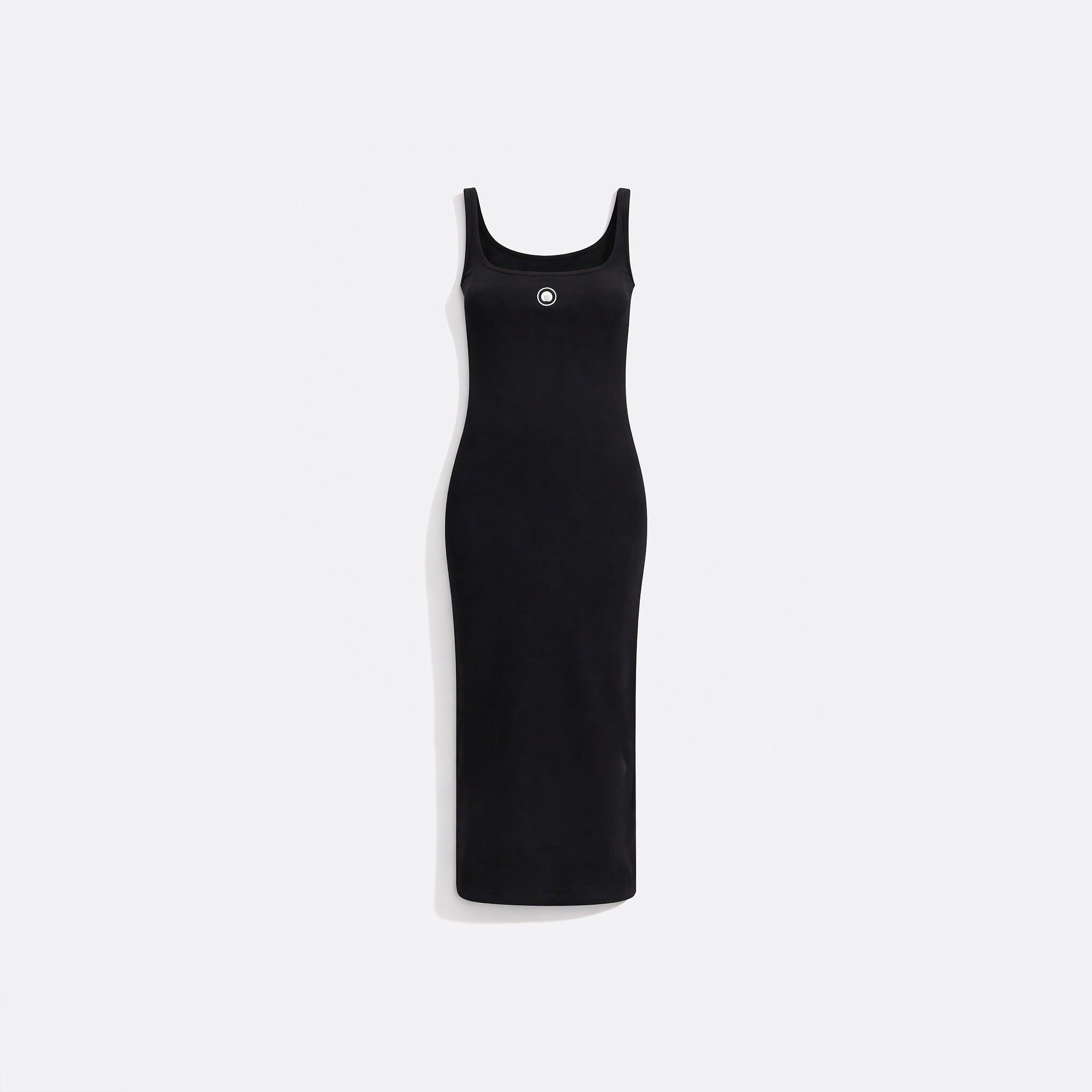 Moon Logo Ribbed Jersey Long Dress