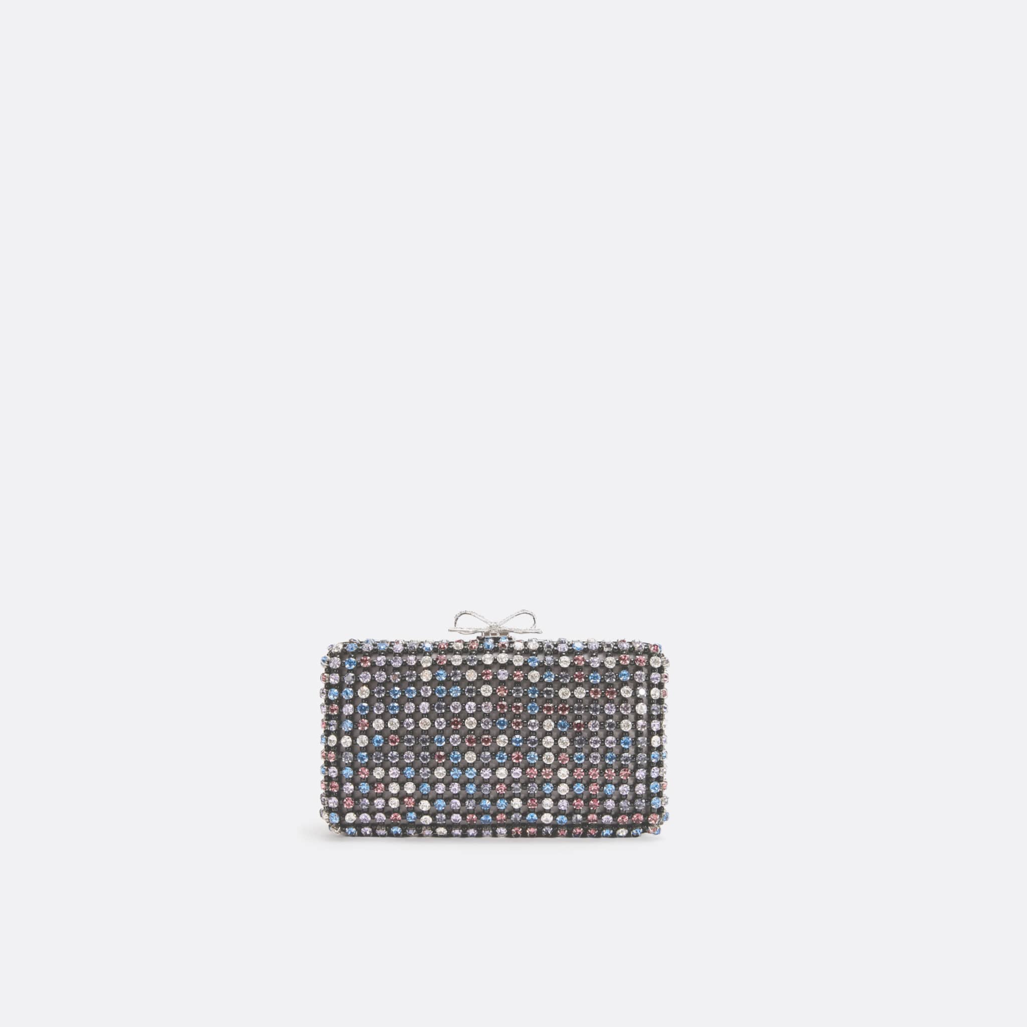 Multi Crystal Chainmail Clutch by Self-Portrait