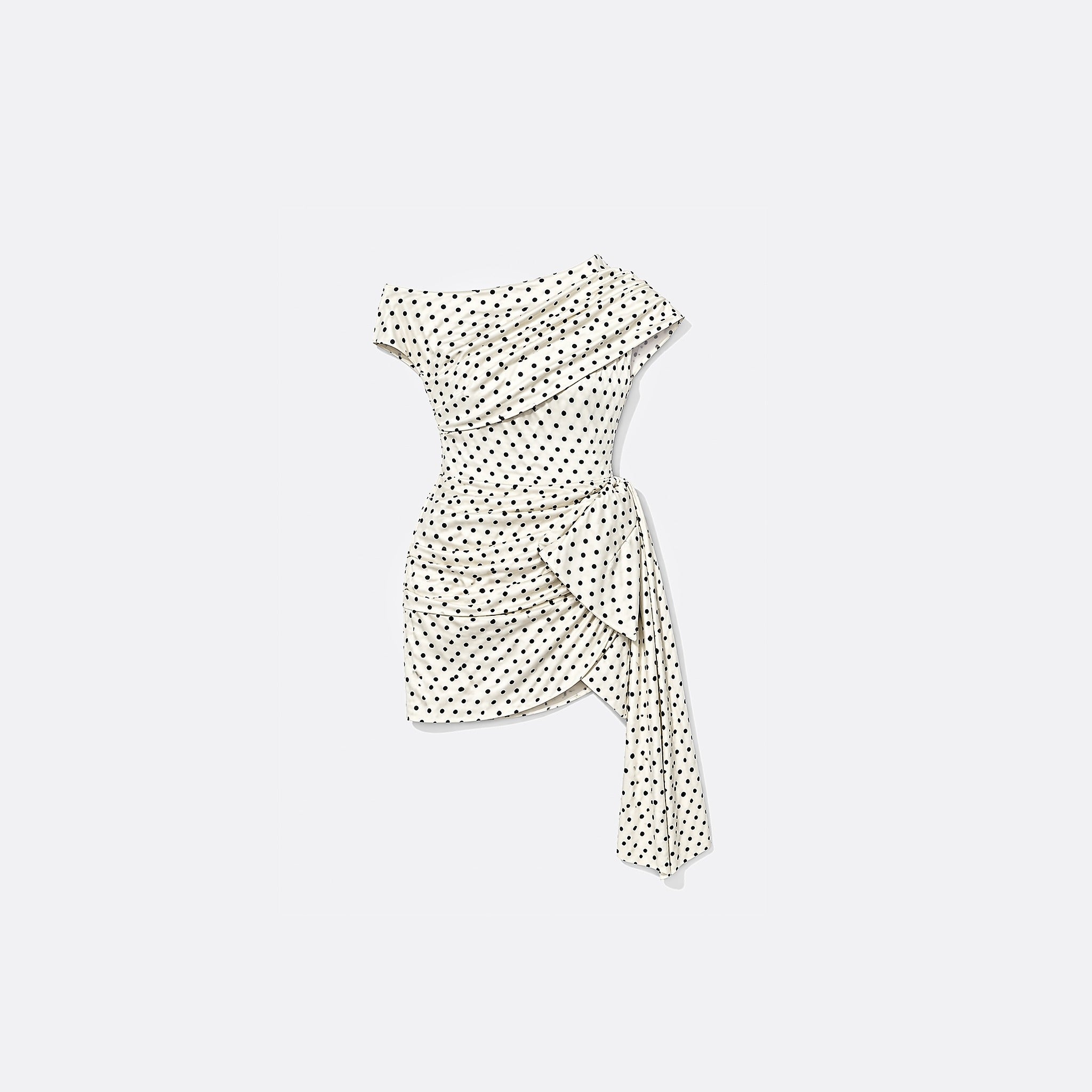 Polka Dot Satin Tie Side Mini Dress from Self-Portrait