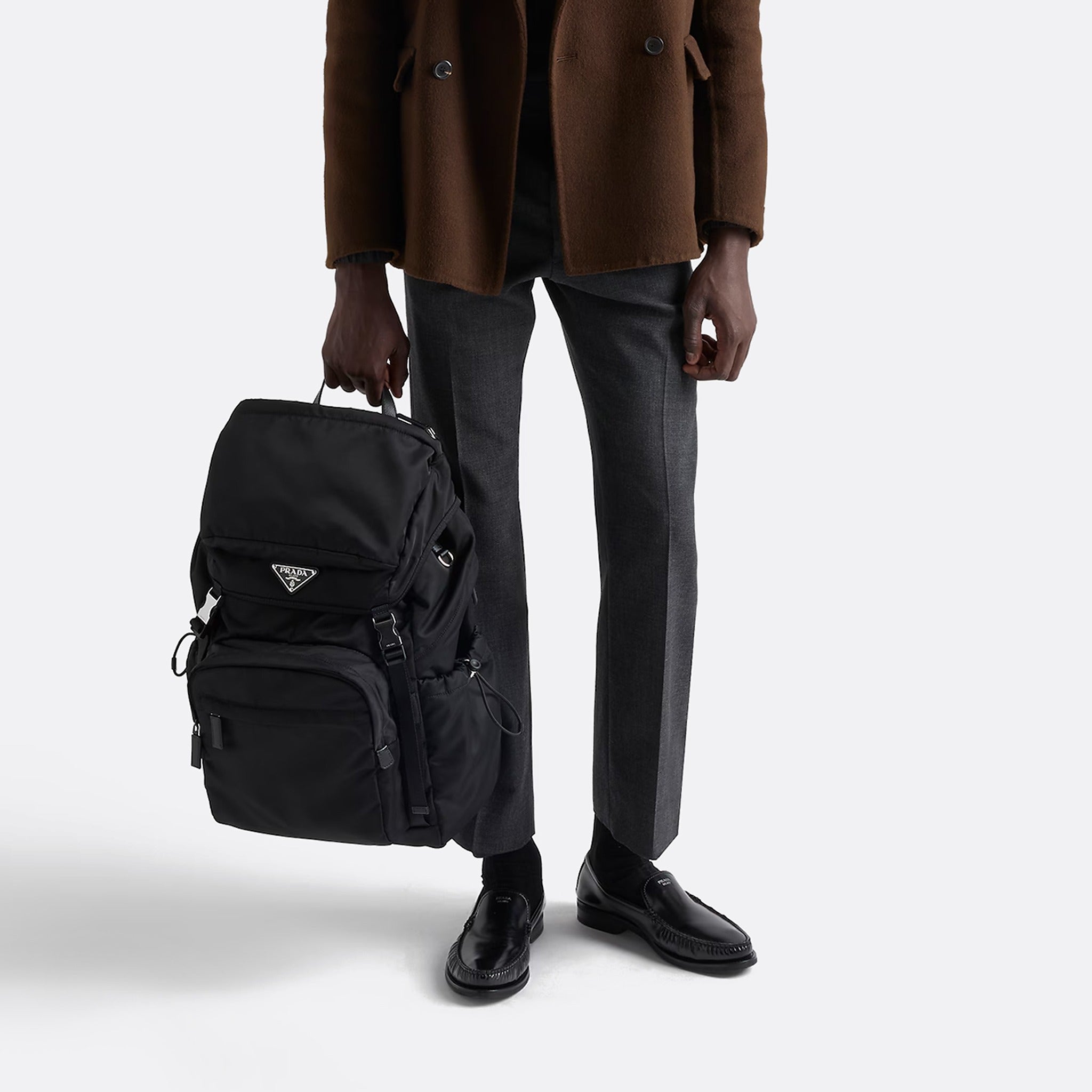 Re-Nylon and Saffiano Leather Backpack from Prada