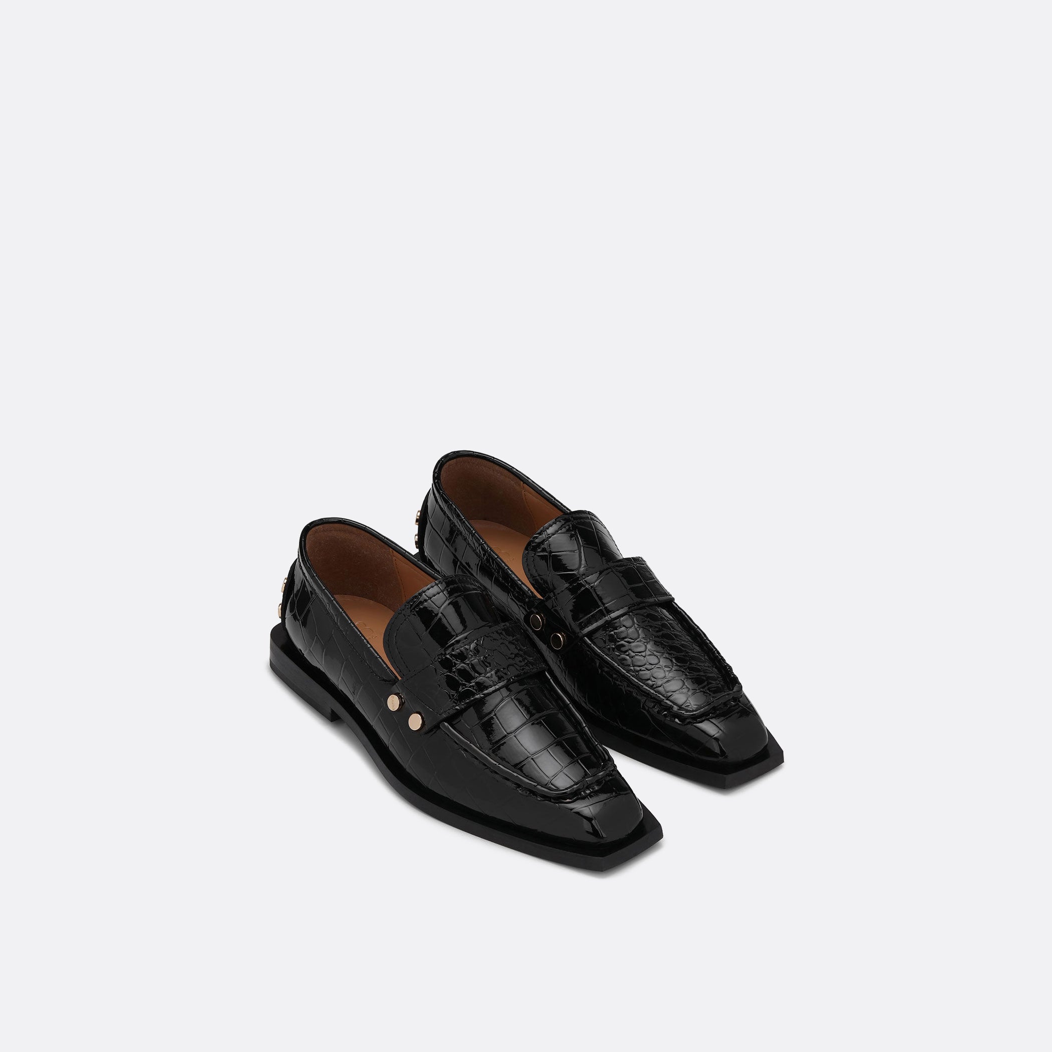 GANNI Studs Square Toe Loafer