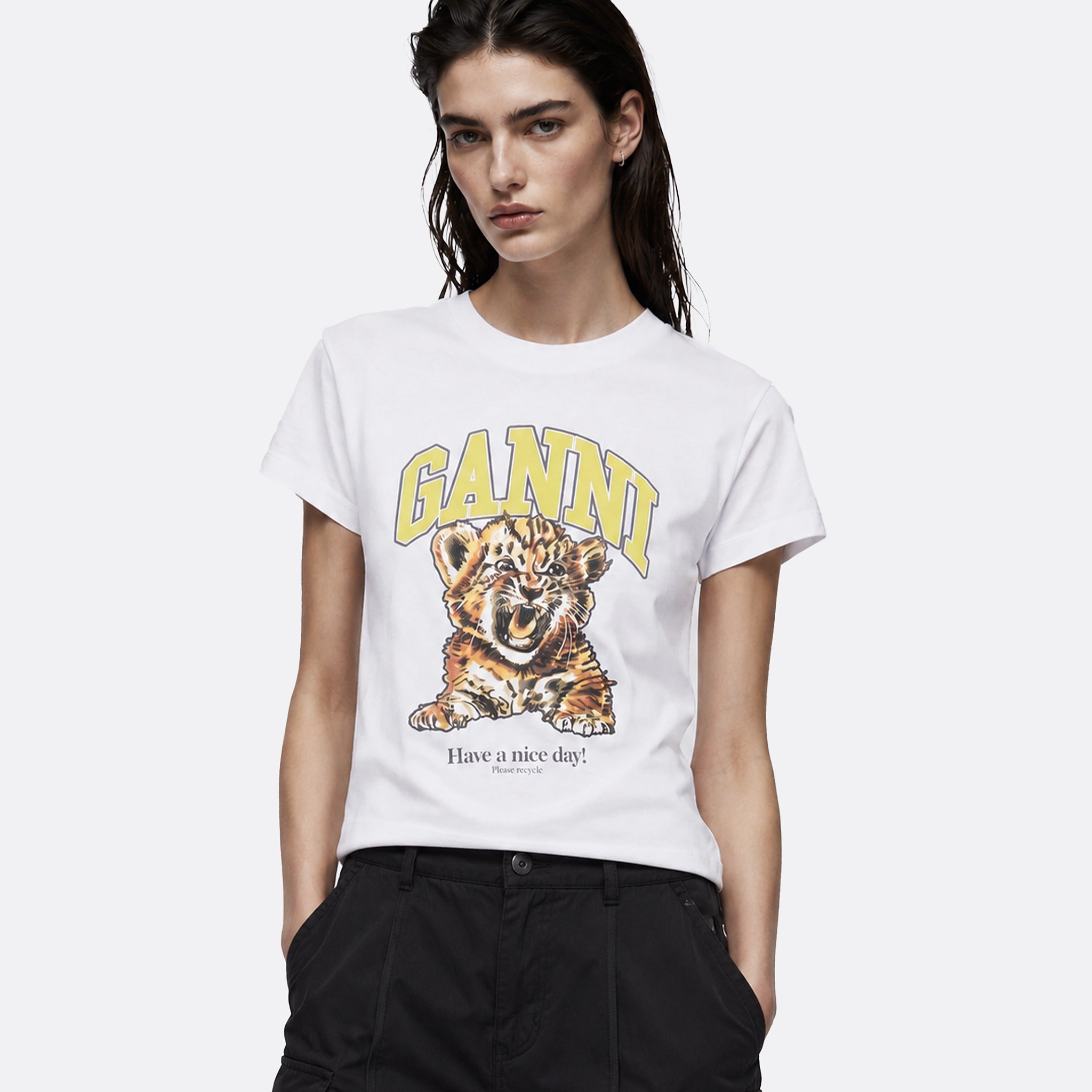 Tiger Cotton T-Shirt from GANNI