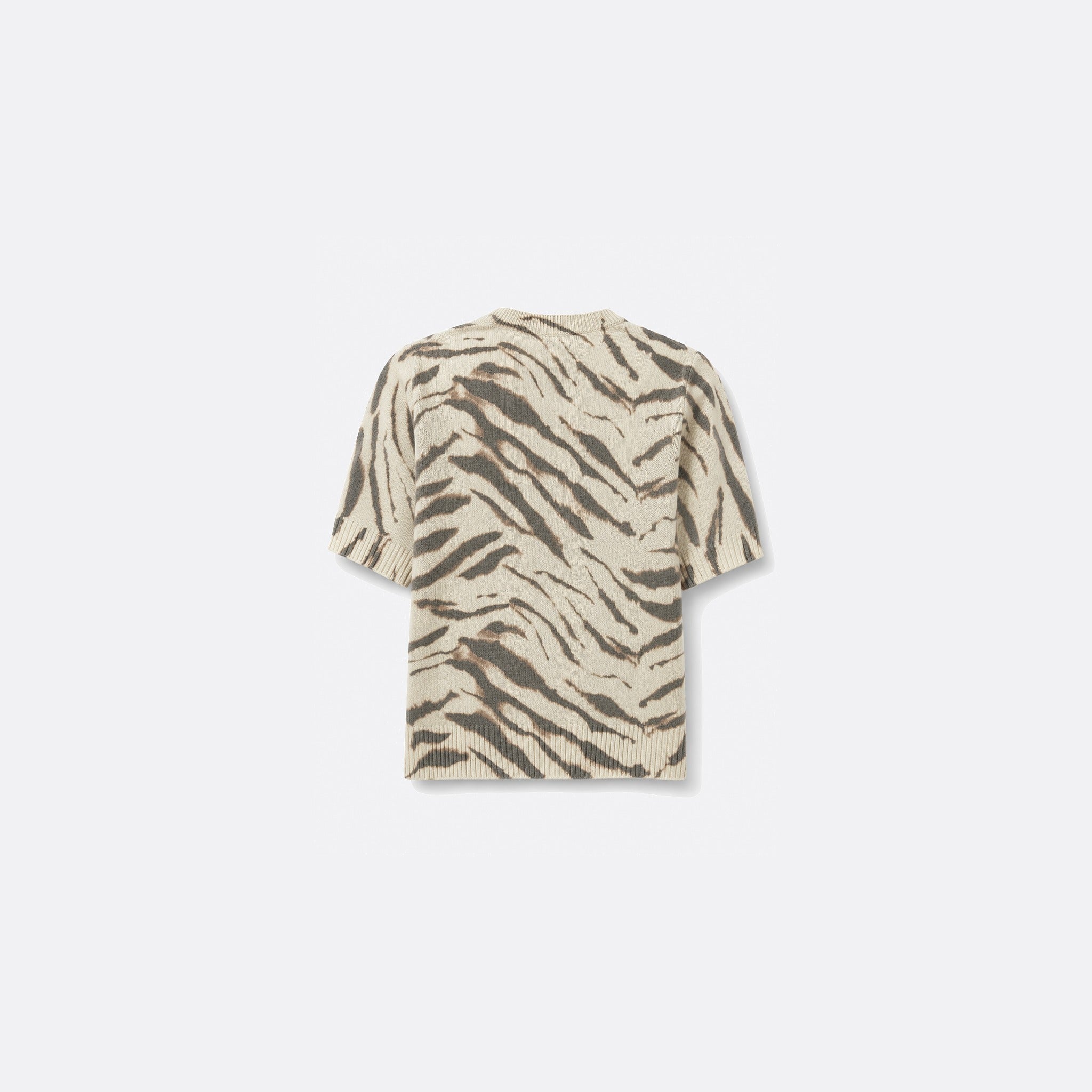 Zebra Graphic Wool Blend Sweater from GANNI