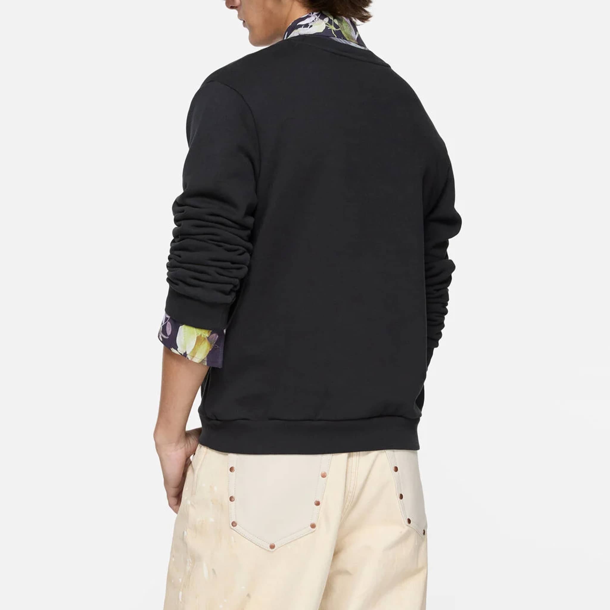 Face Logo Fleece Sweater by Acne Studios in Black