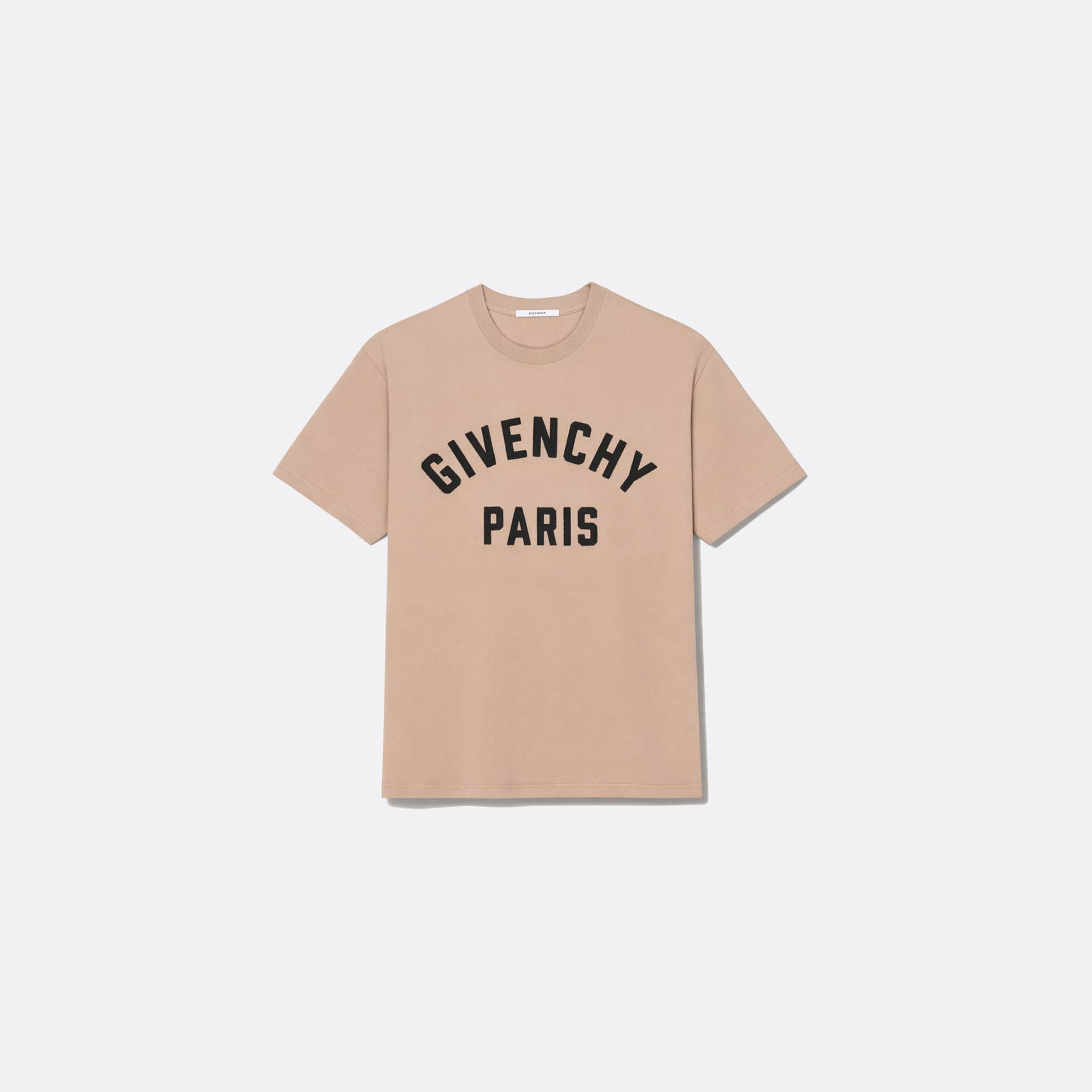 'Givenchy Paris' Cotton T-Shirt from Givenchy in Beige and Black