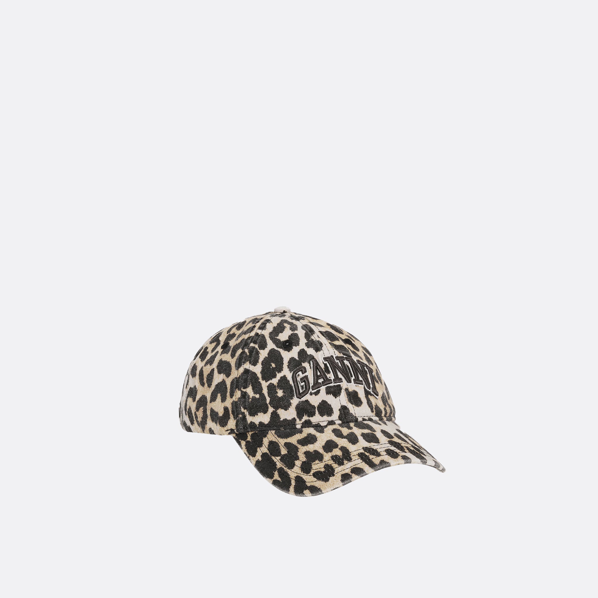 Leopard Canvas Cap by Ganni