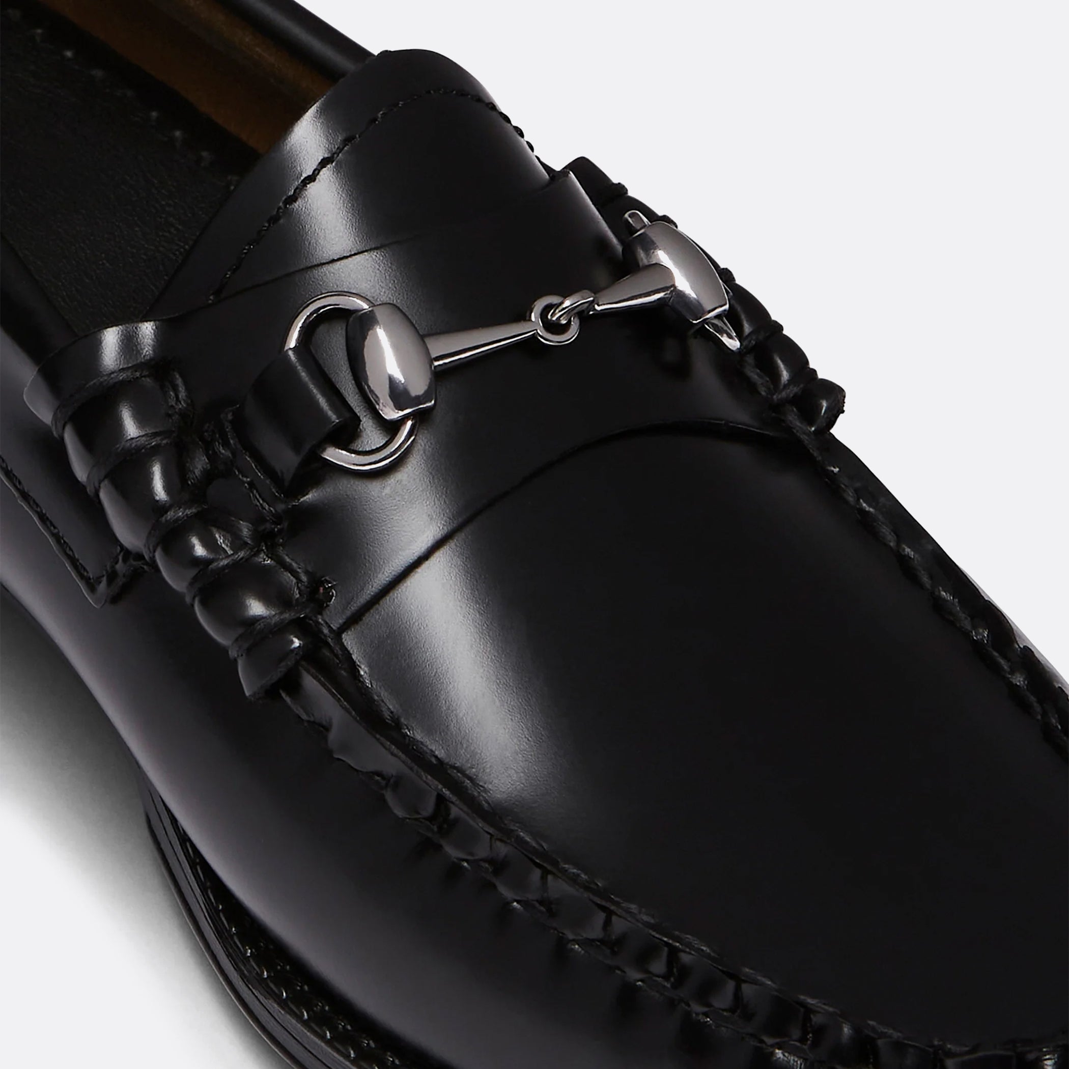 G.H Bass Easy Weejuns Lianna Horsebit Loafers in Black Leather