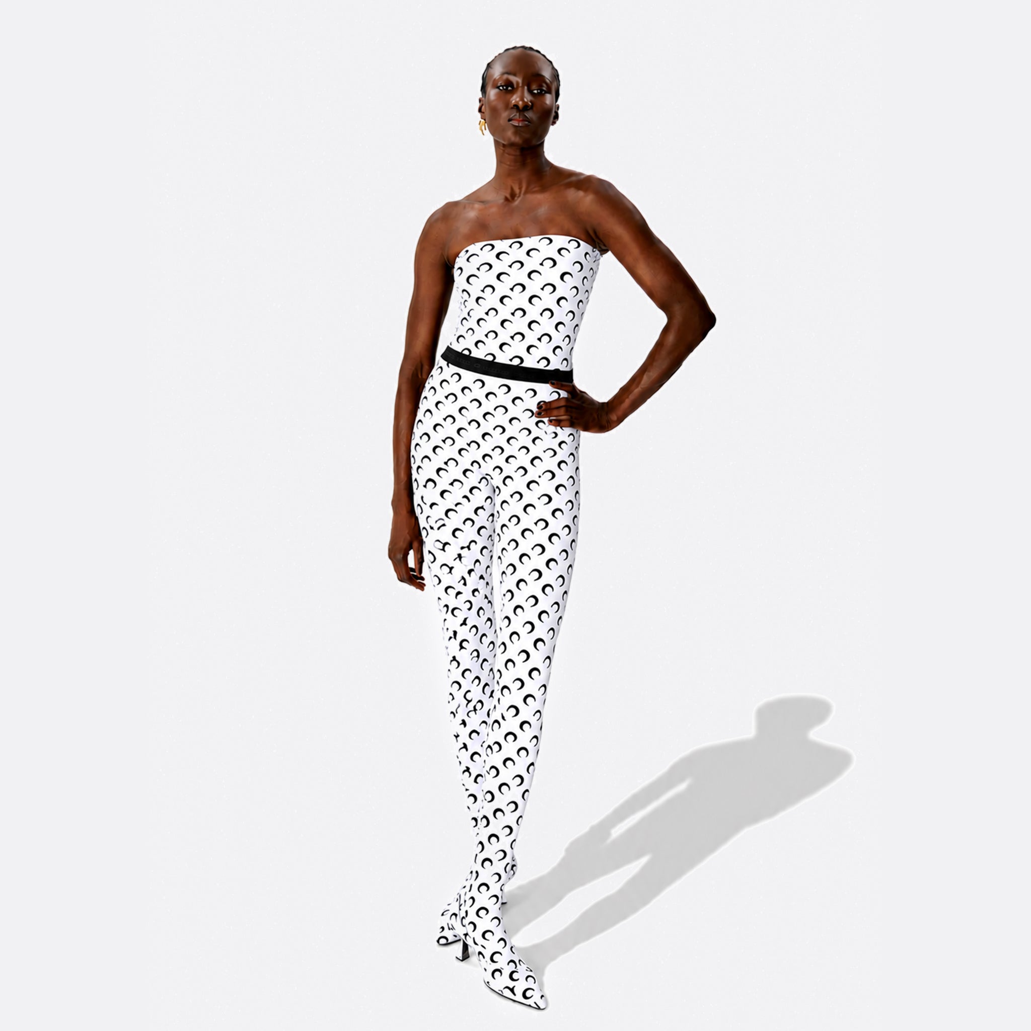 Recycled Moon Jersey Stirrup Leggings from Marine Serre
