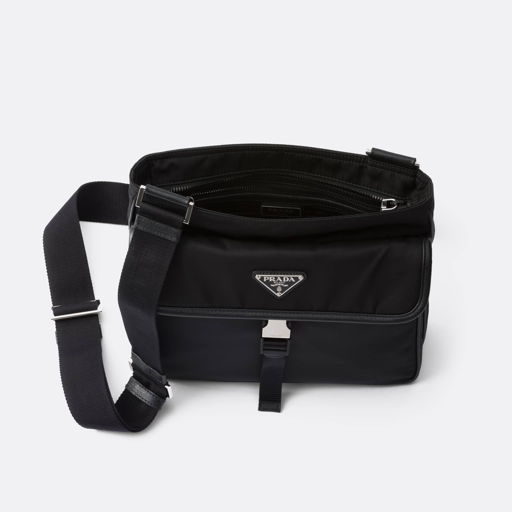 Re-Nylon and Saffiano Leather Shoulder Bag from Prada