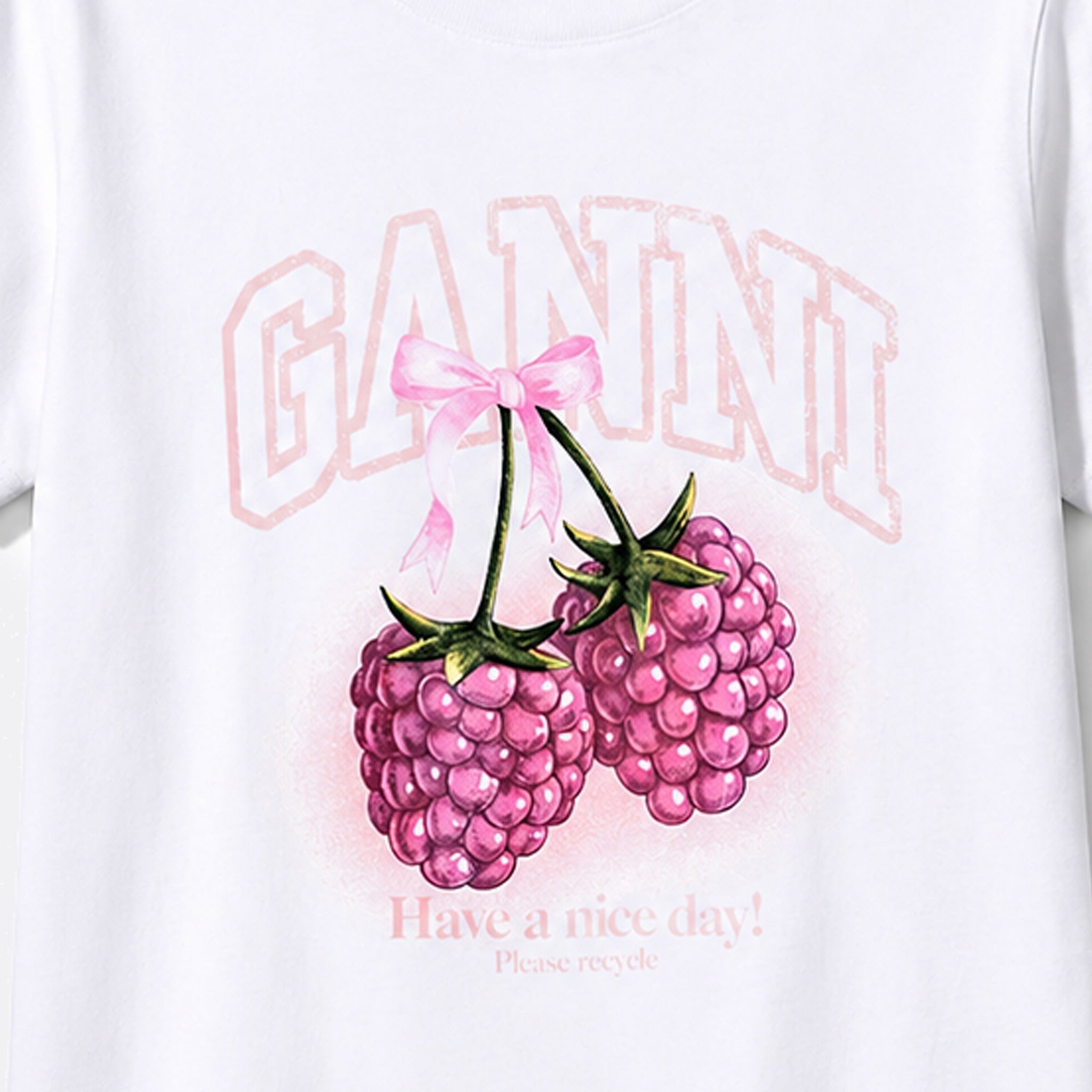 Raspberry Baby Fit T-Shirt from GANNI