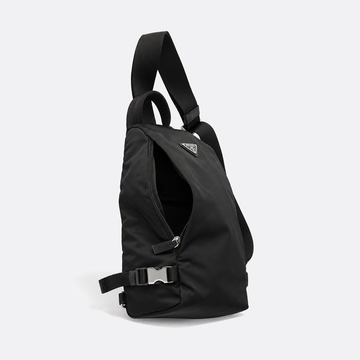 Re-Nylon and Saffiano Leather Backpack from Prad