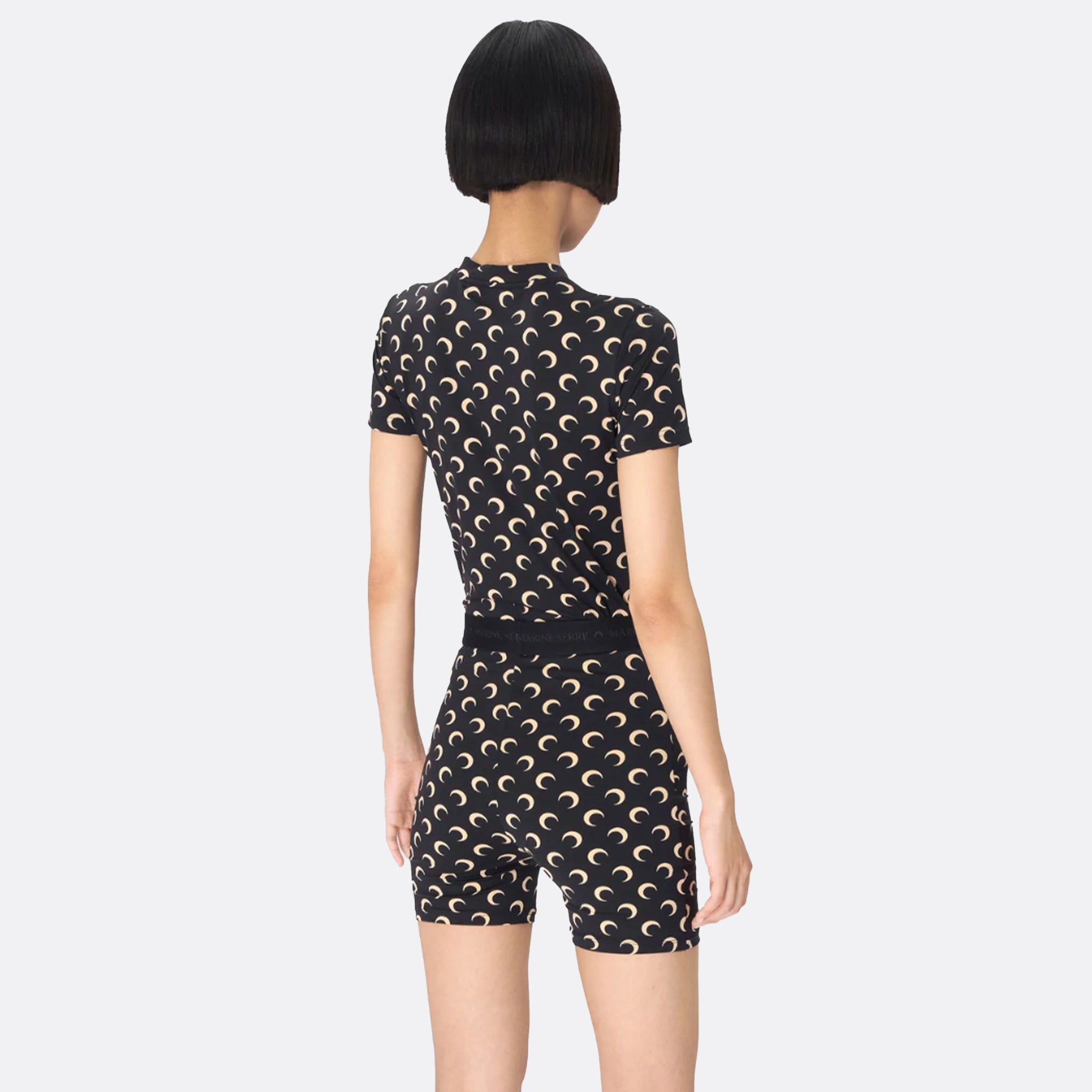 Recycled Moon Jersey Mini Shorts from Marine Serre