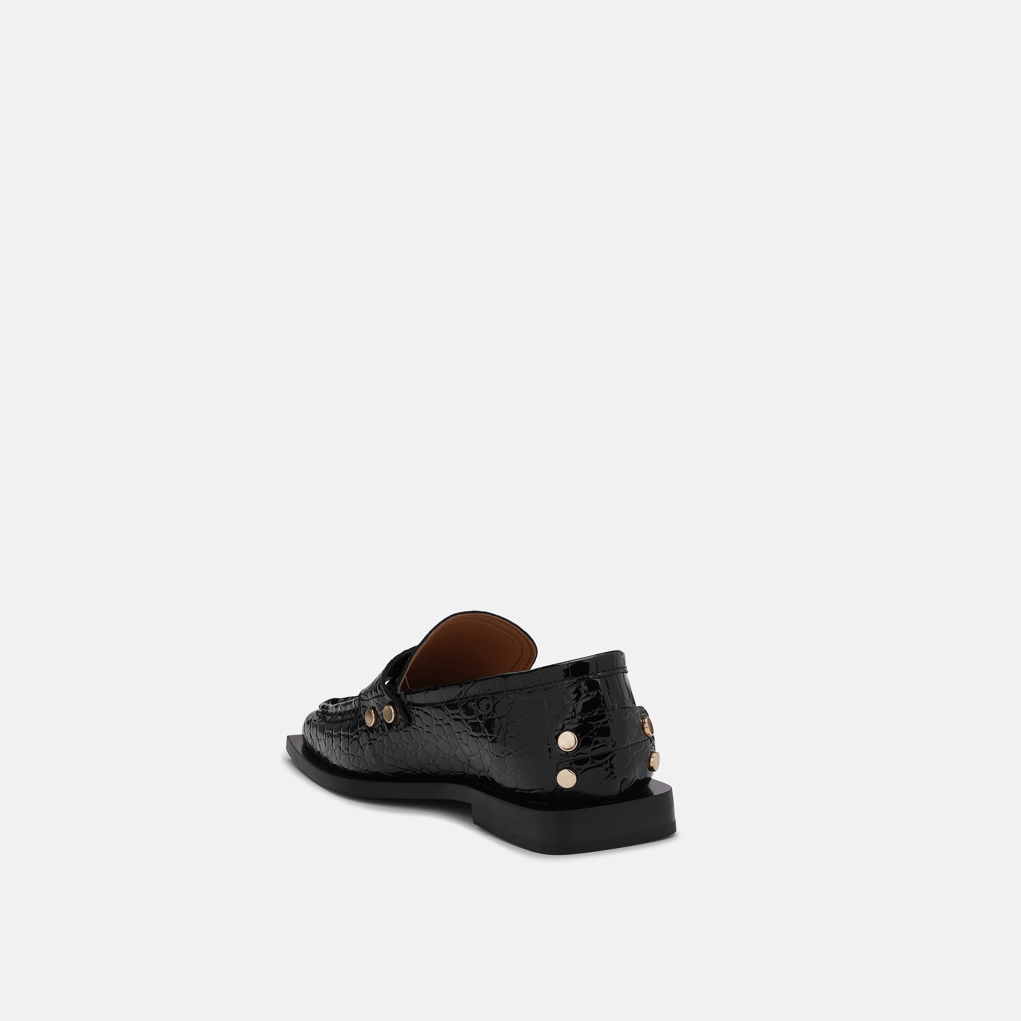 GANNI Studs Square Toe Loafer