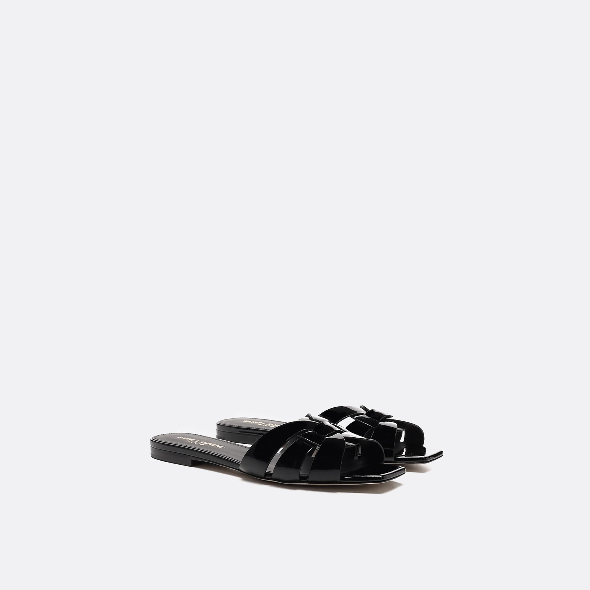 Tribute Patent Leather Mules from Saint Laurent