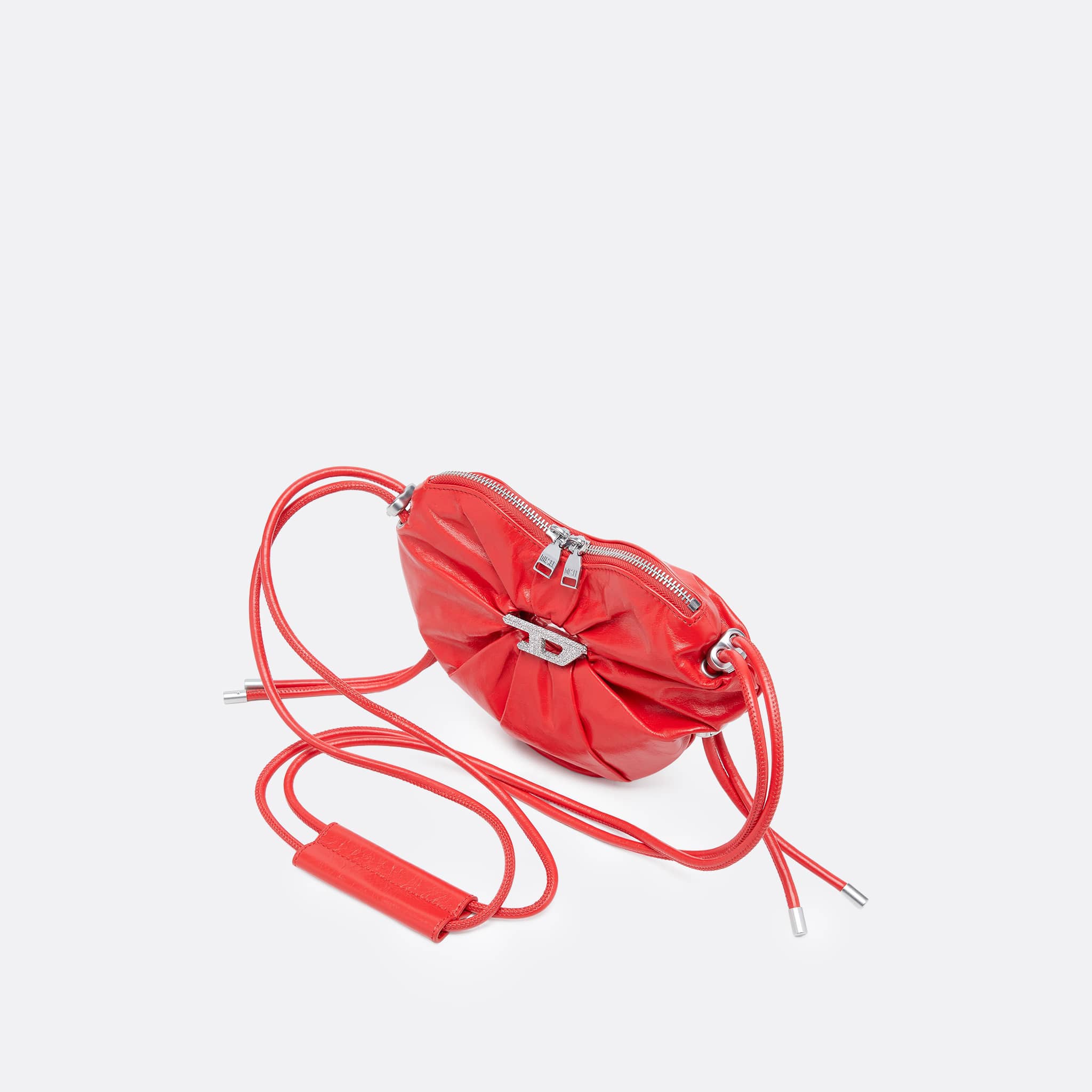 Scrunch-D Heart Shoulder Bag by Diesel in Red