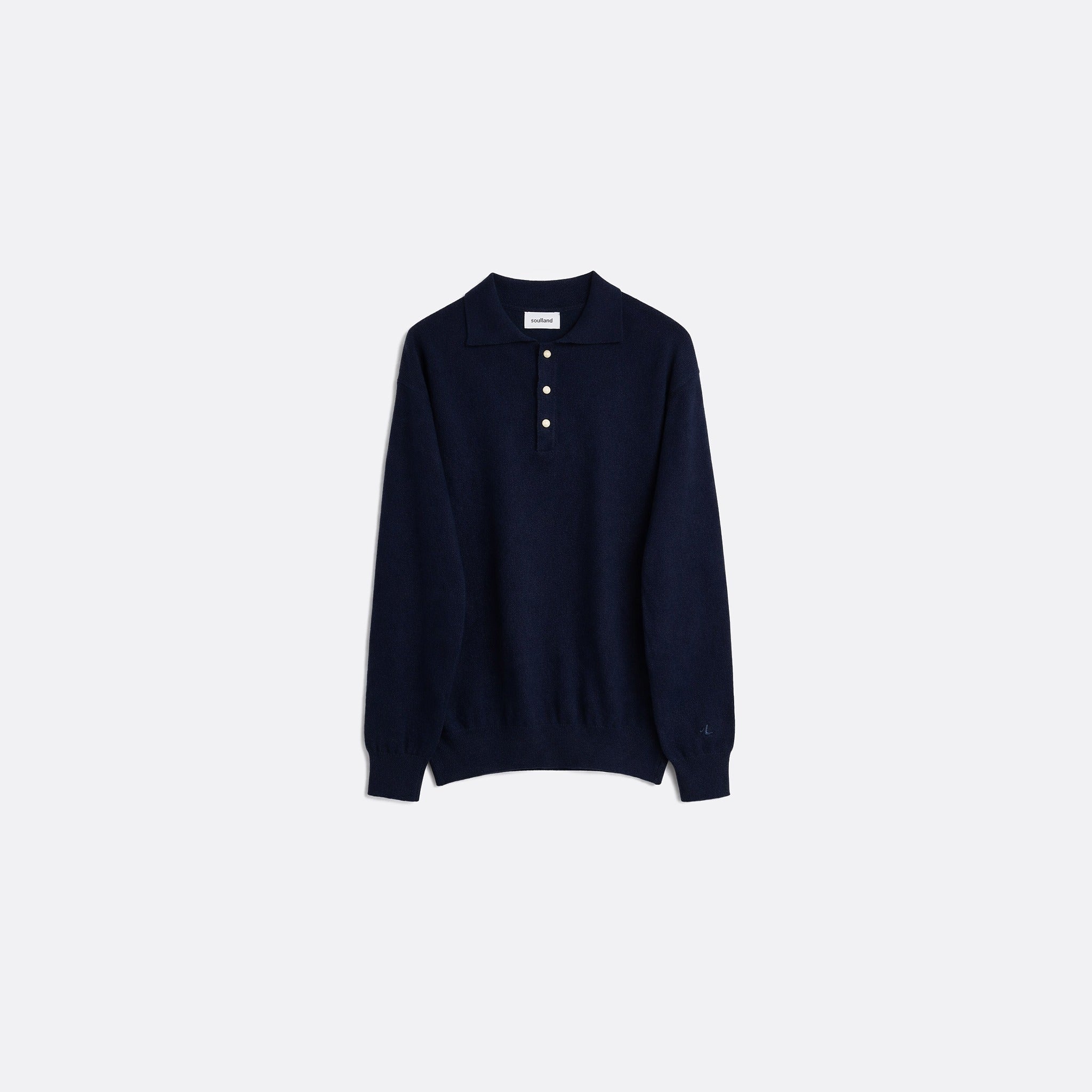 The Marcel Polo Jumper from Soulland in Navy