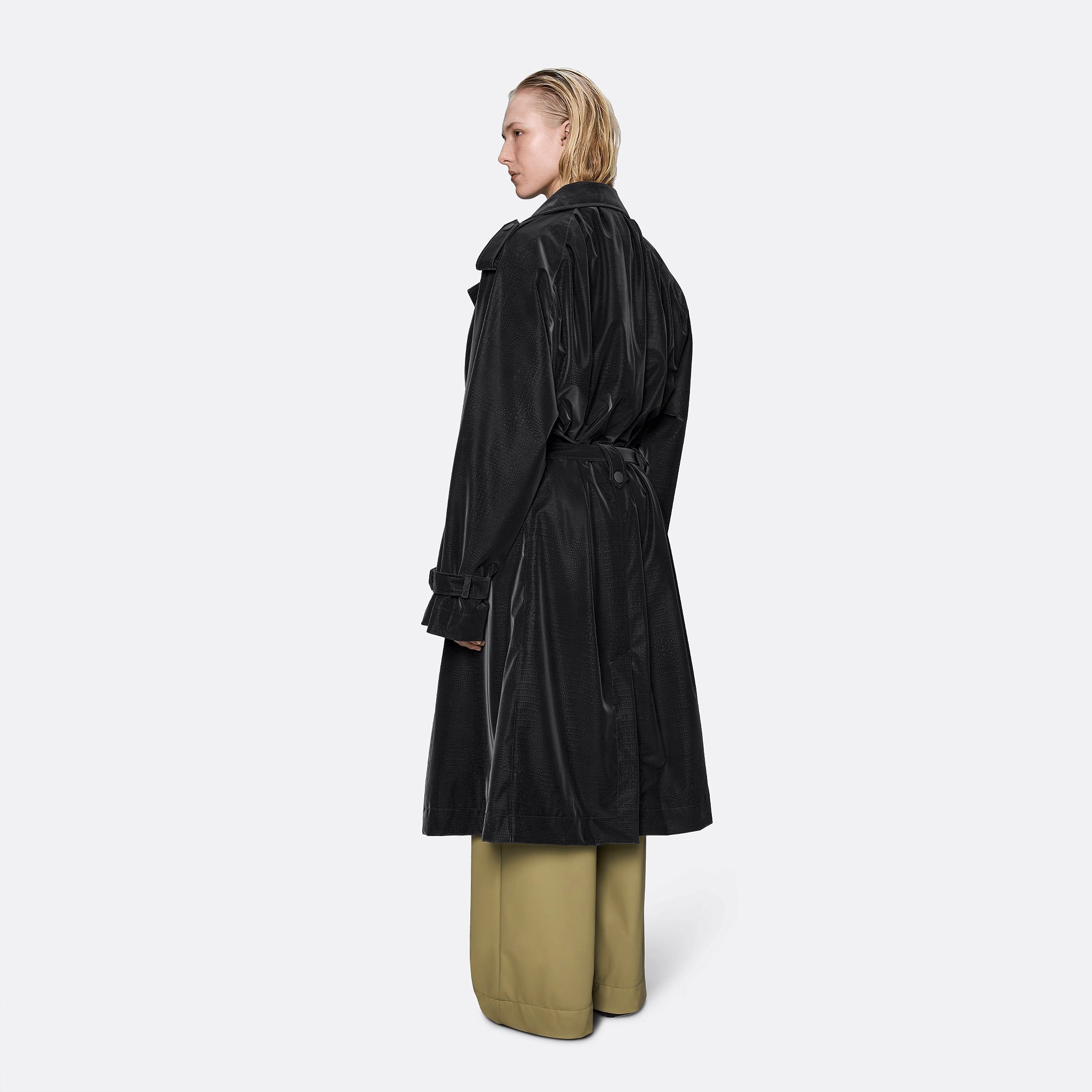 The W3 Trench Coat from Rains in Black