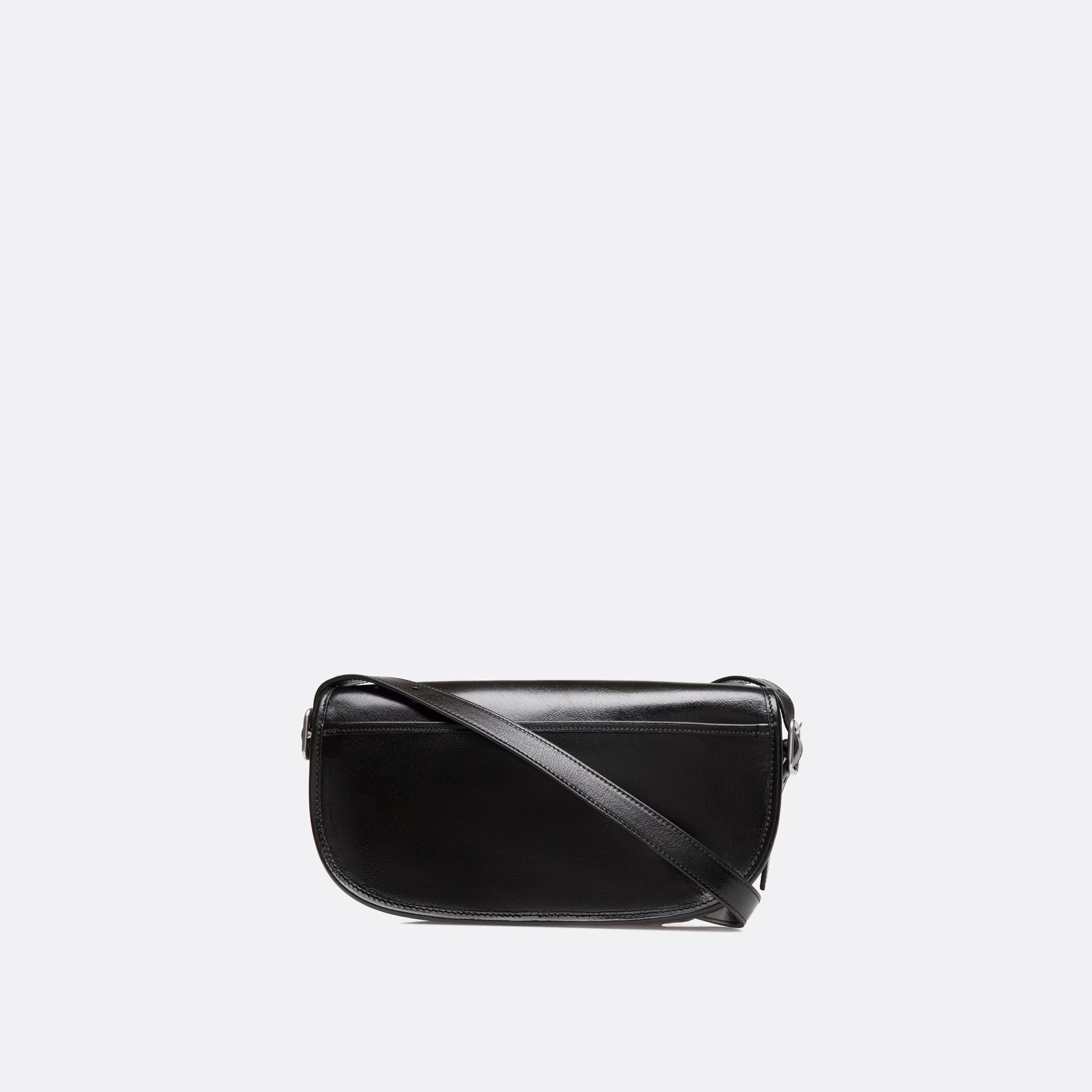 Beckett Crossbody Bag in Black Calf Leather