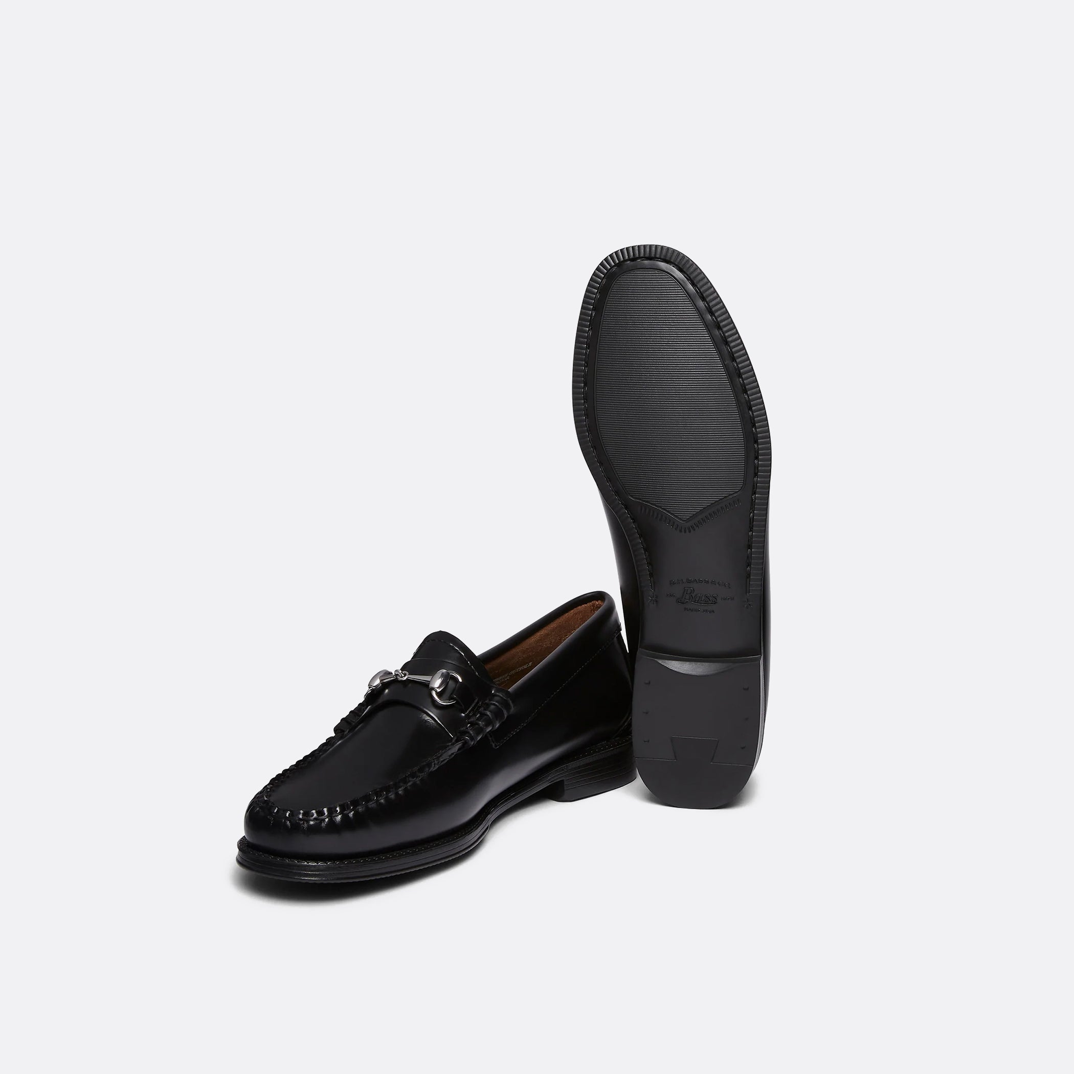 G.H Bass Easy Weejuns Lianna Horsebit Loafers in Black Leather