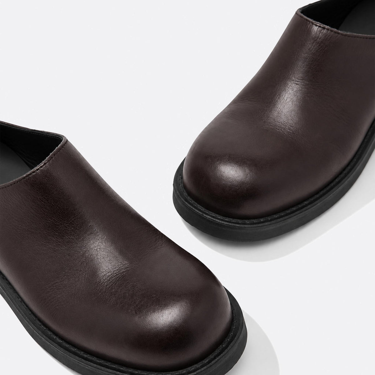Round-Toe Leather Biker Mules from MM6 Maison Margiela
