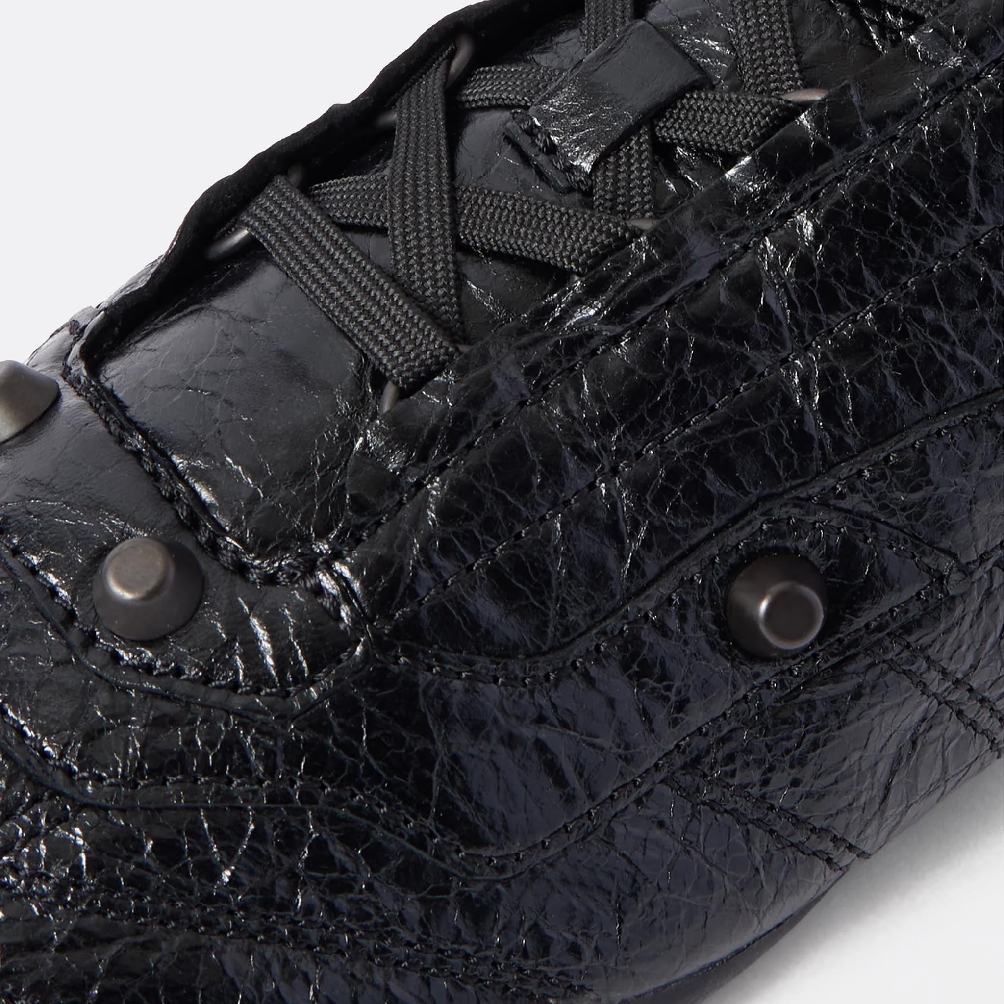 City Studded Crinkled-Leather Sneakers from Balenciaga