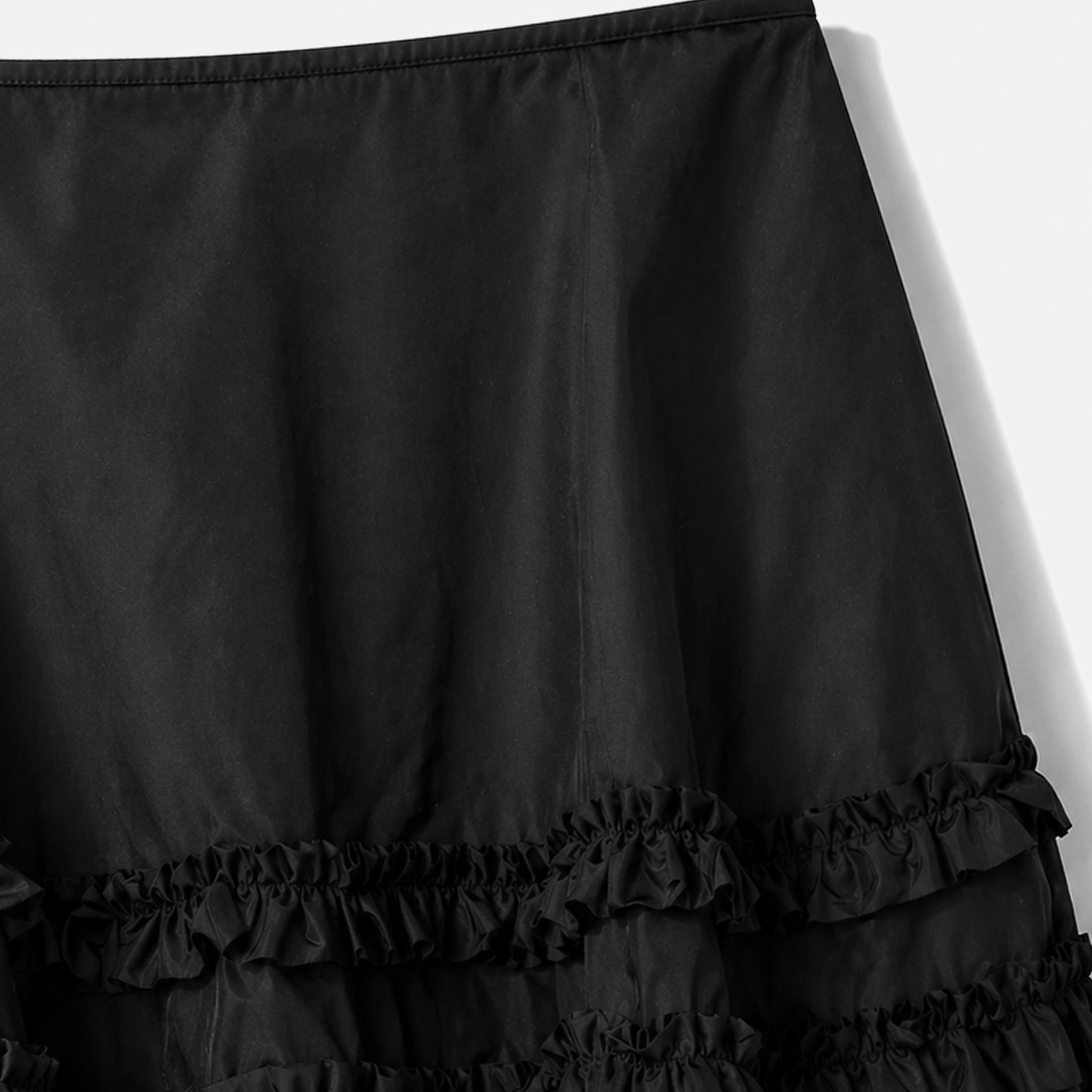 Duchesse Nylon Mini Frill Skirt from GANNI