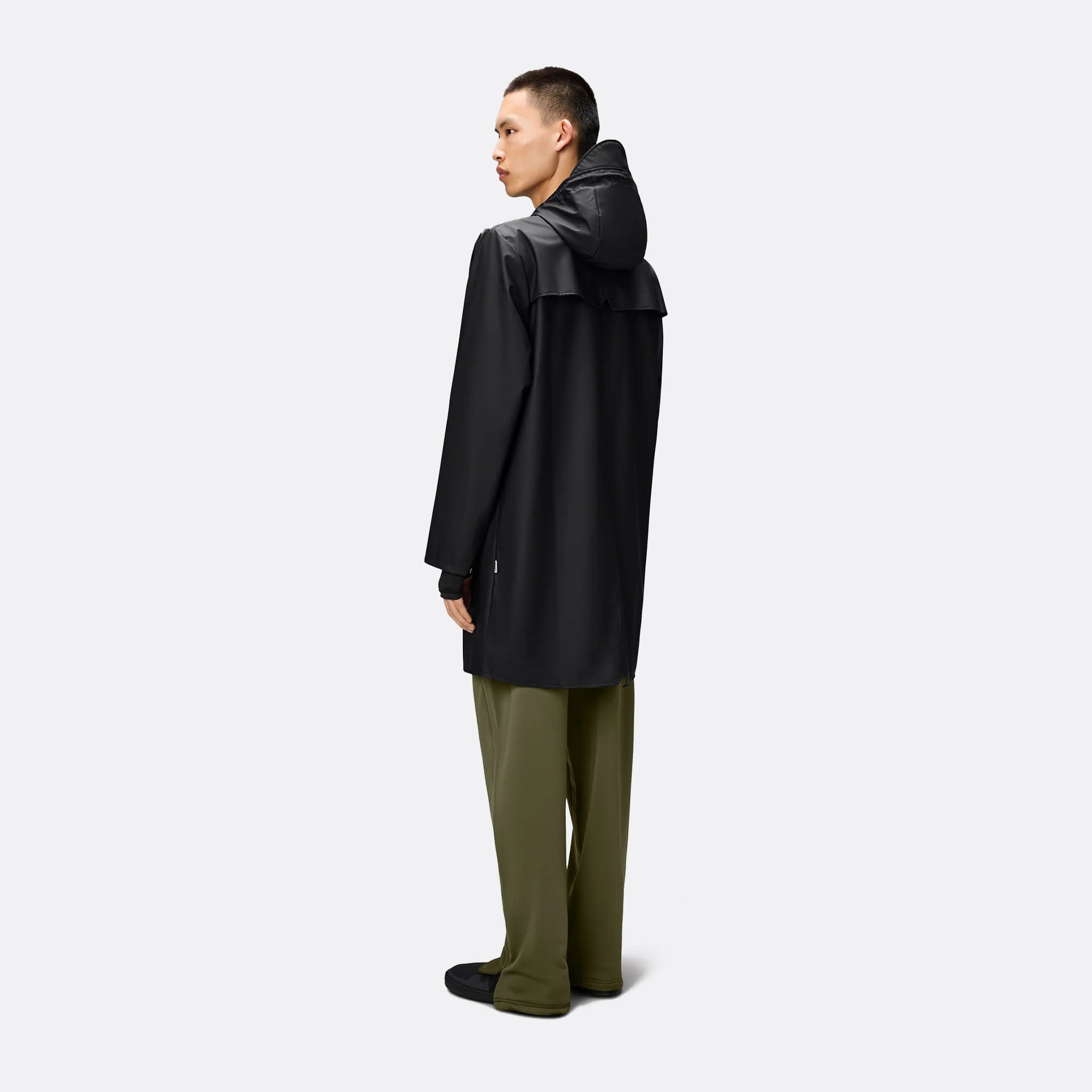 RAINS The Jacket Long in Black