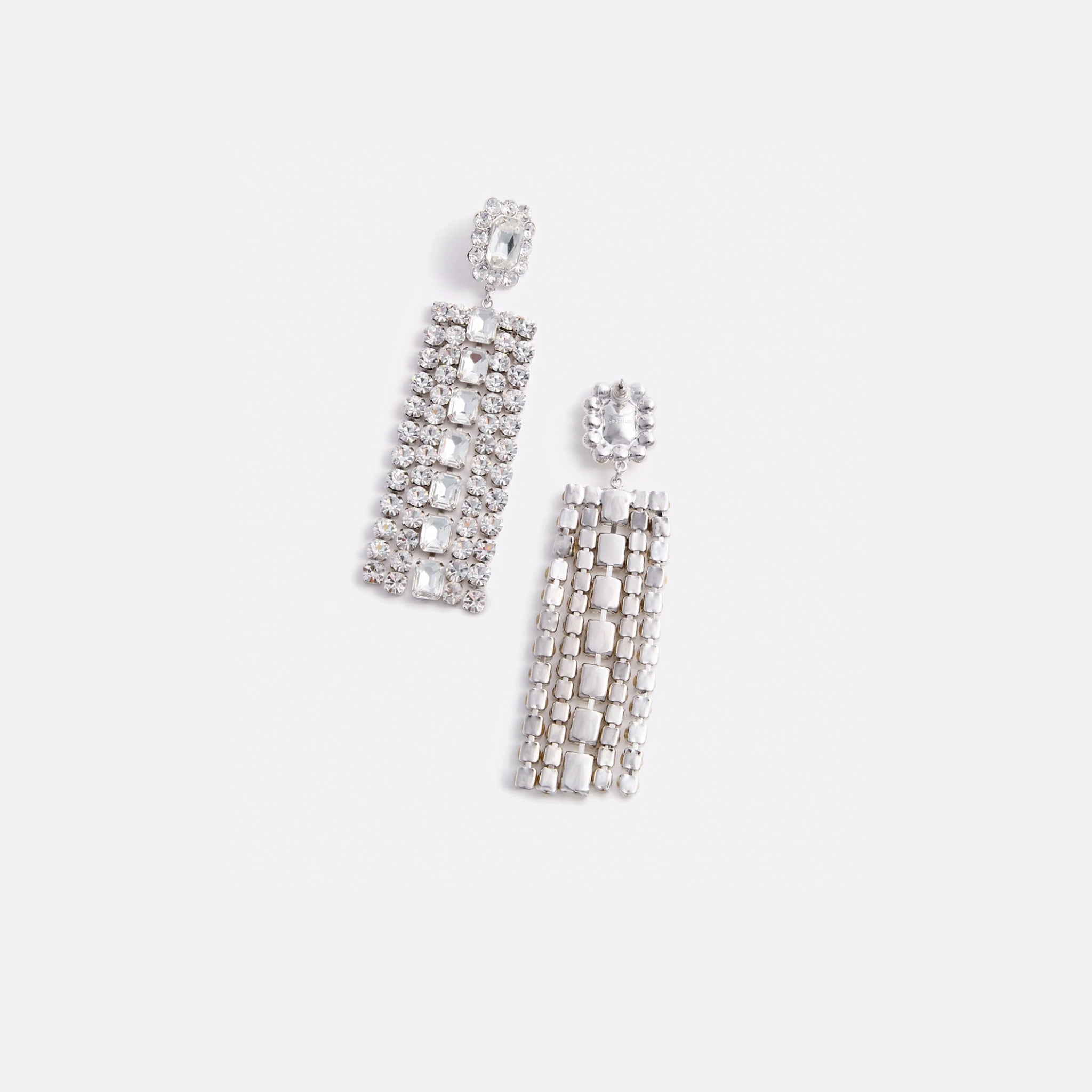 Multi Crystal Droplet Earrings from Self-Portrait