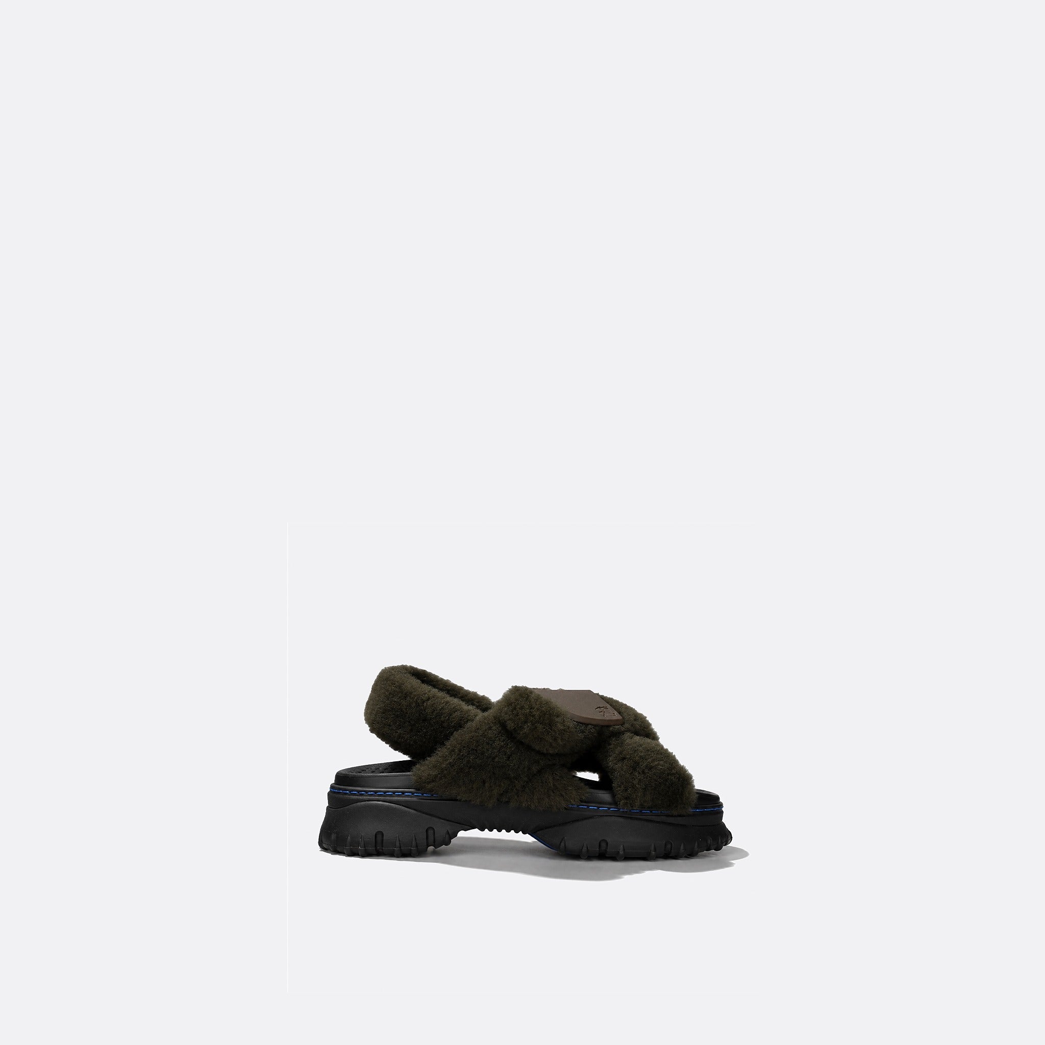 Shearling Pebble Sandals from Burberry