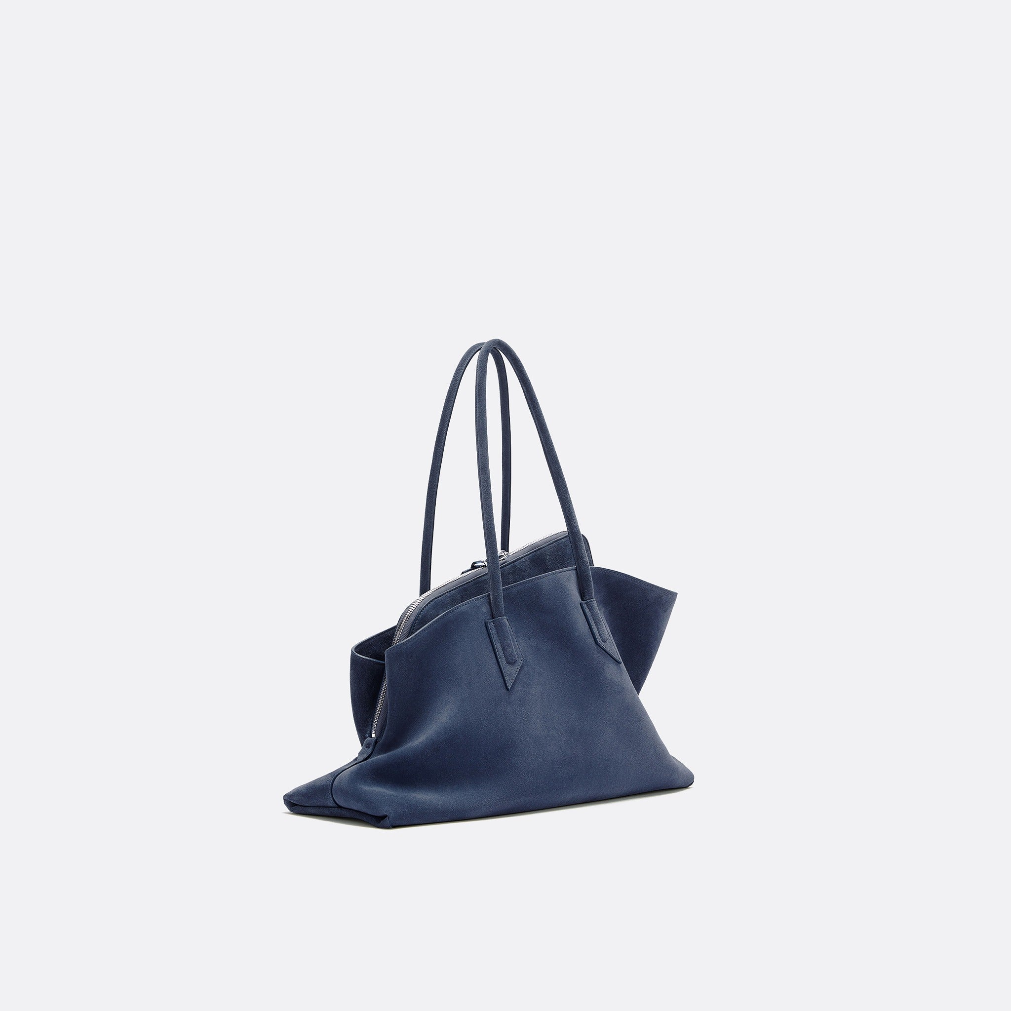 The Attico La Passeggiata Medium Top Handle Bag in Sapphire Blue
