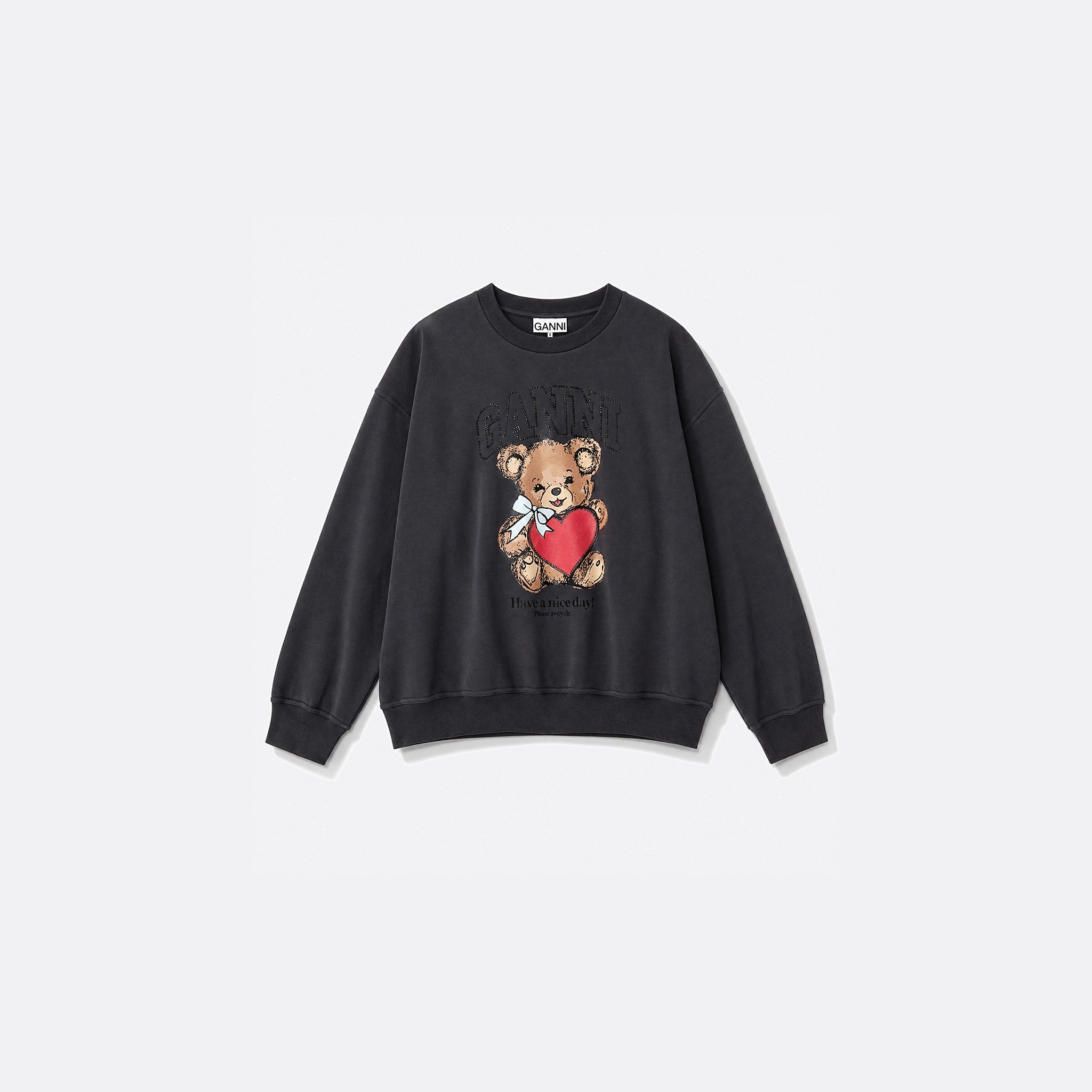 Orso Bear Rhinestone Sweatshirt from GANNI