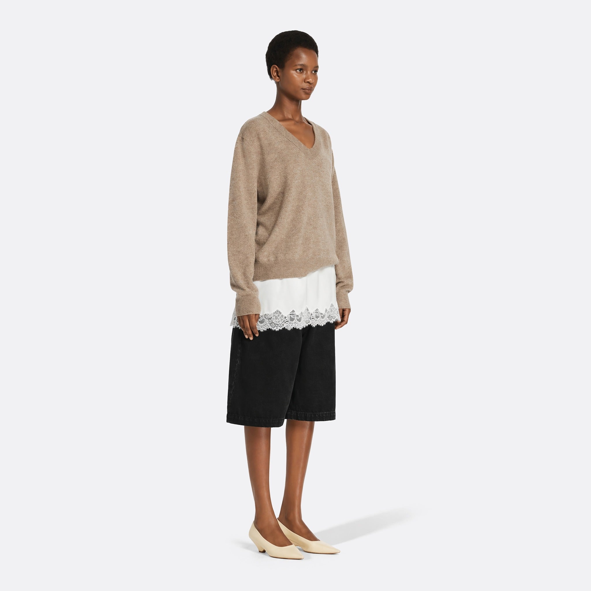 Entire Studios Spar Denim Shorts in Magnetite Black