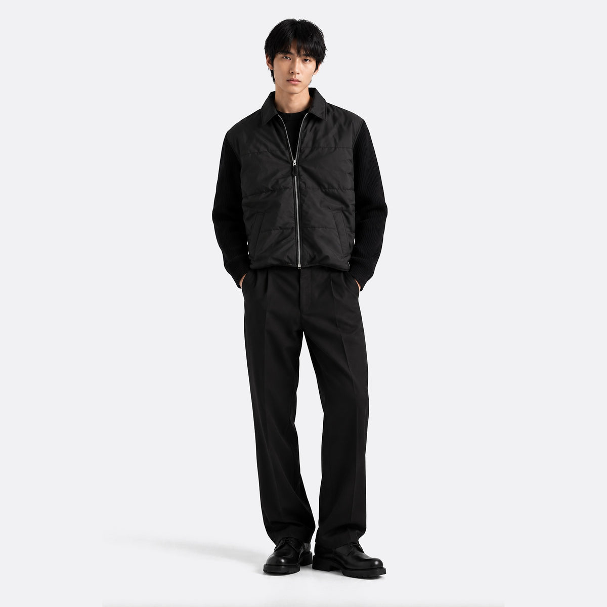Wool and Re-Nylon Gabardine Cardigan from Prada
