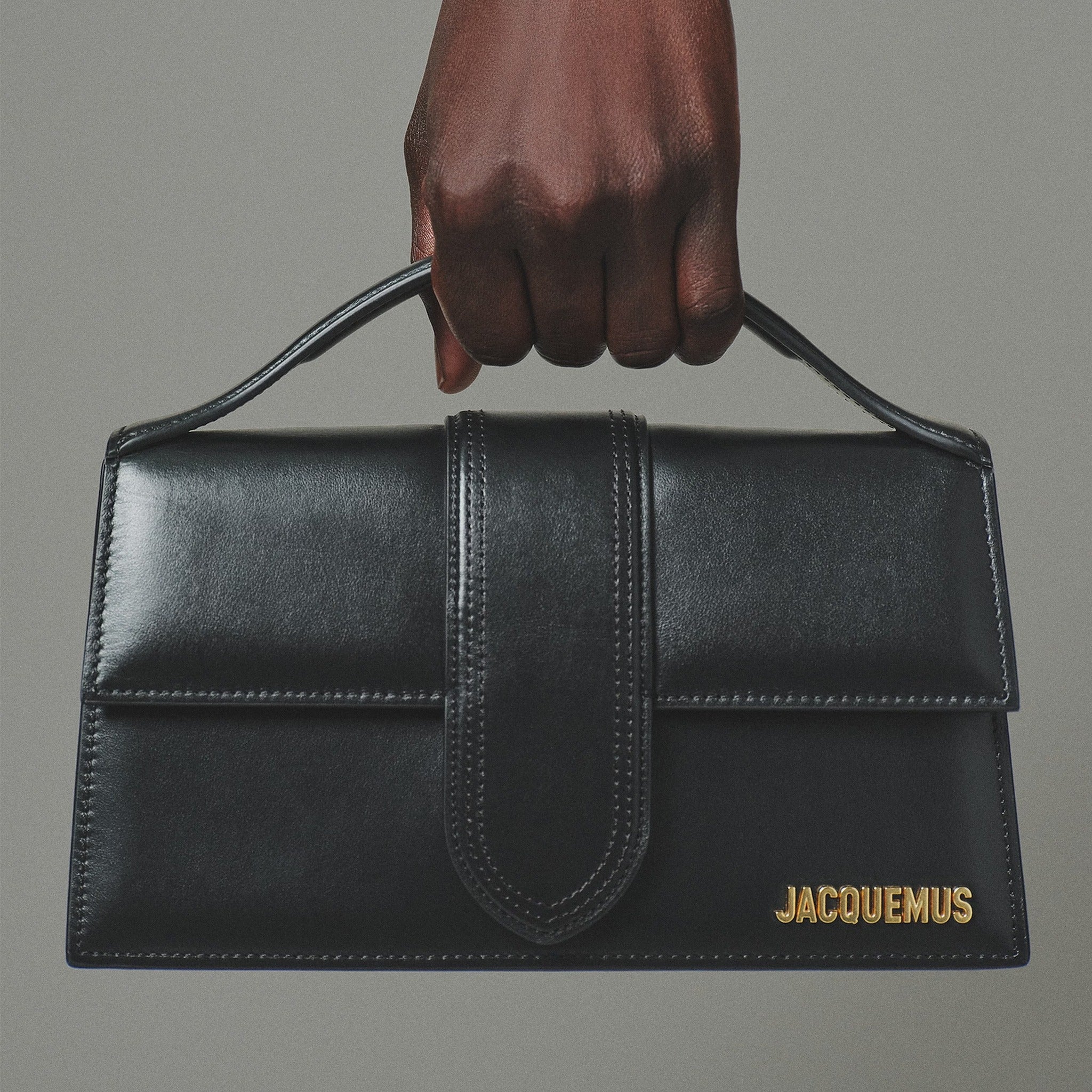 The Large Bambino Shoulder Bag from Jacquemus in Black