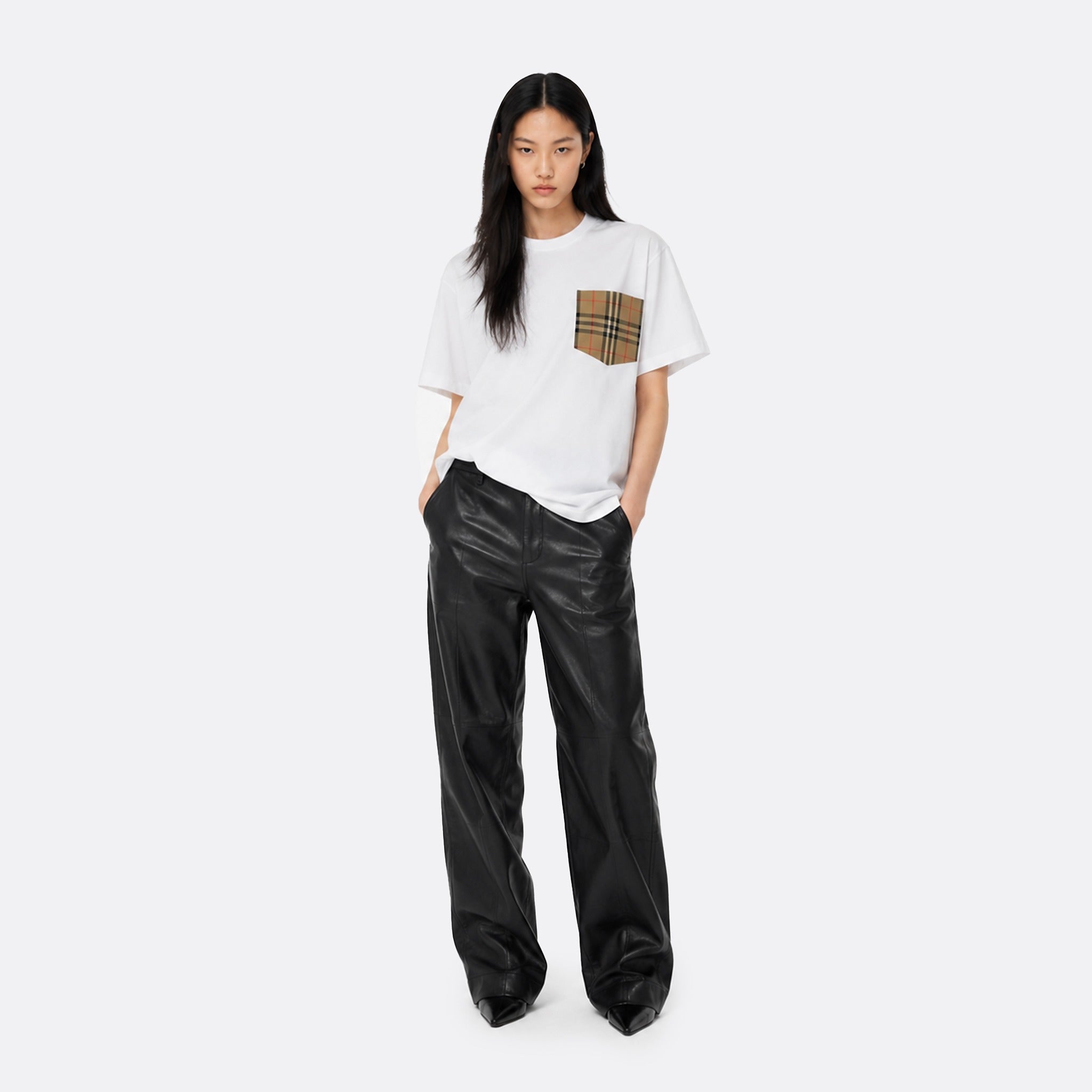 Check Pocket Cotton T-Shirt from Burberry