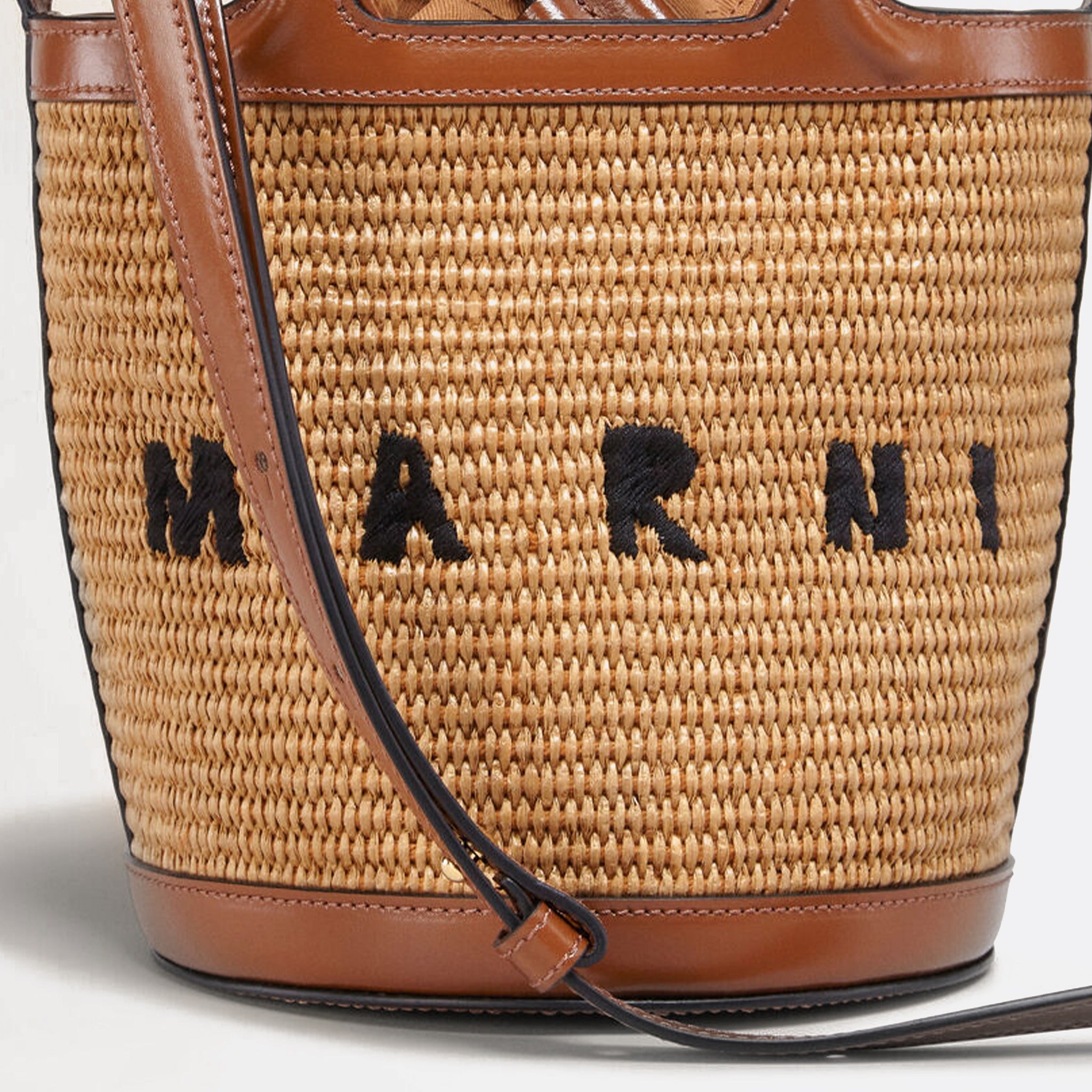 The Tropicalia Small Bucket Bag from Marni in Brown